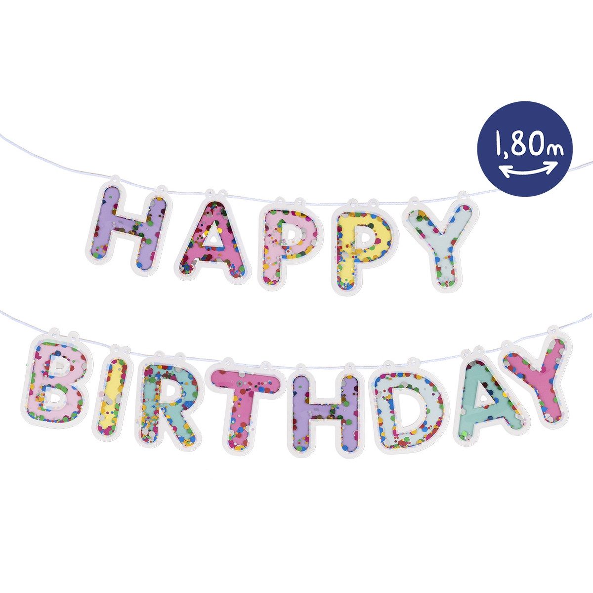 Trendhaus Girlanden Konfetti-Girlande Happy Birthday