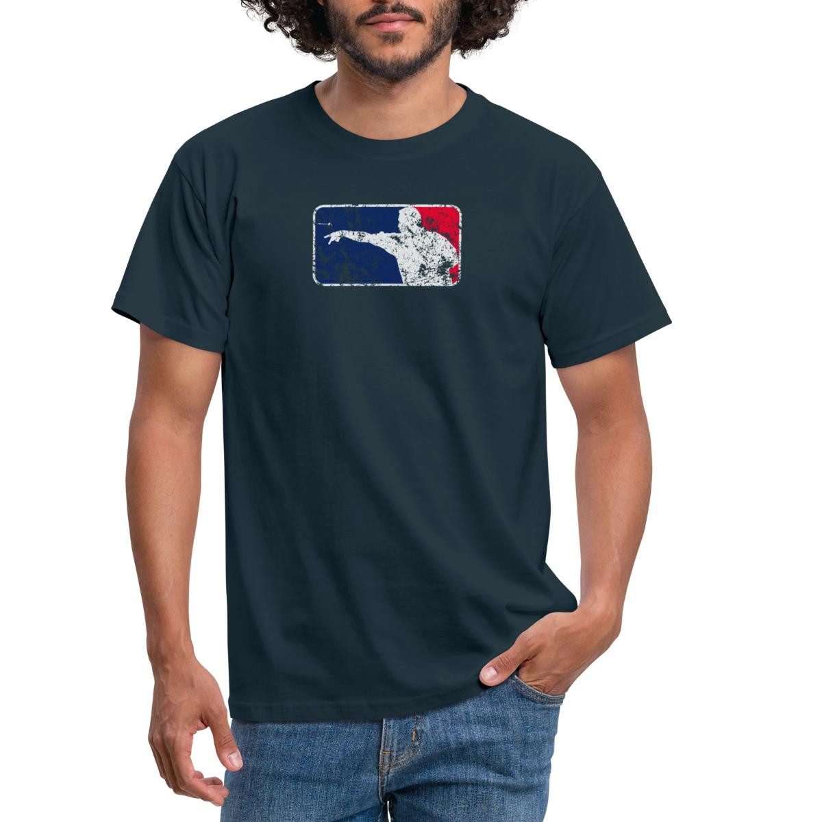 Spreadshirt T-Shirt Darts Stand Up If You Love The Darts Logo Retro Männer günstig online kaufen