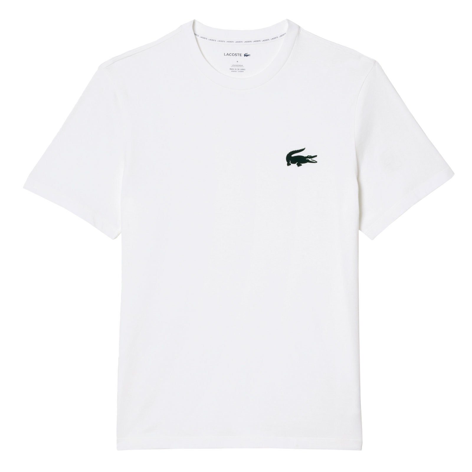 Lacoste Kurzarmshirt Lounge- T-Shirt mit Samt-Krokodil