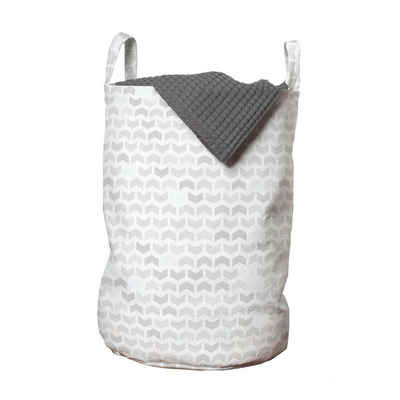 Abakuhaus Wäschesäckchen Wäschekorb mit Griffen Kordelzugverschluss für Waschsalons, grau Pfeil Pastelltöne Geometrische