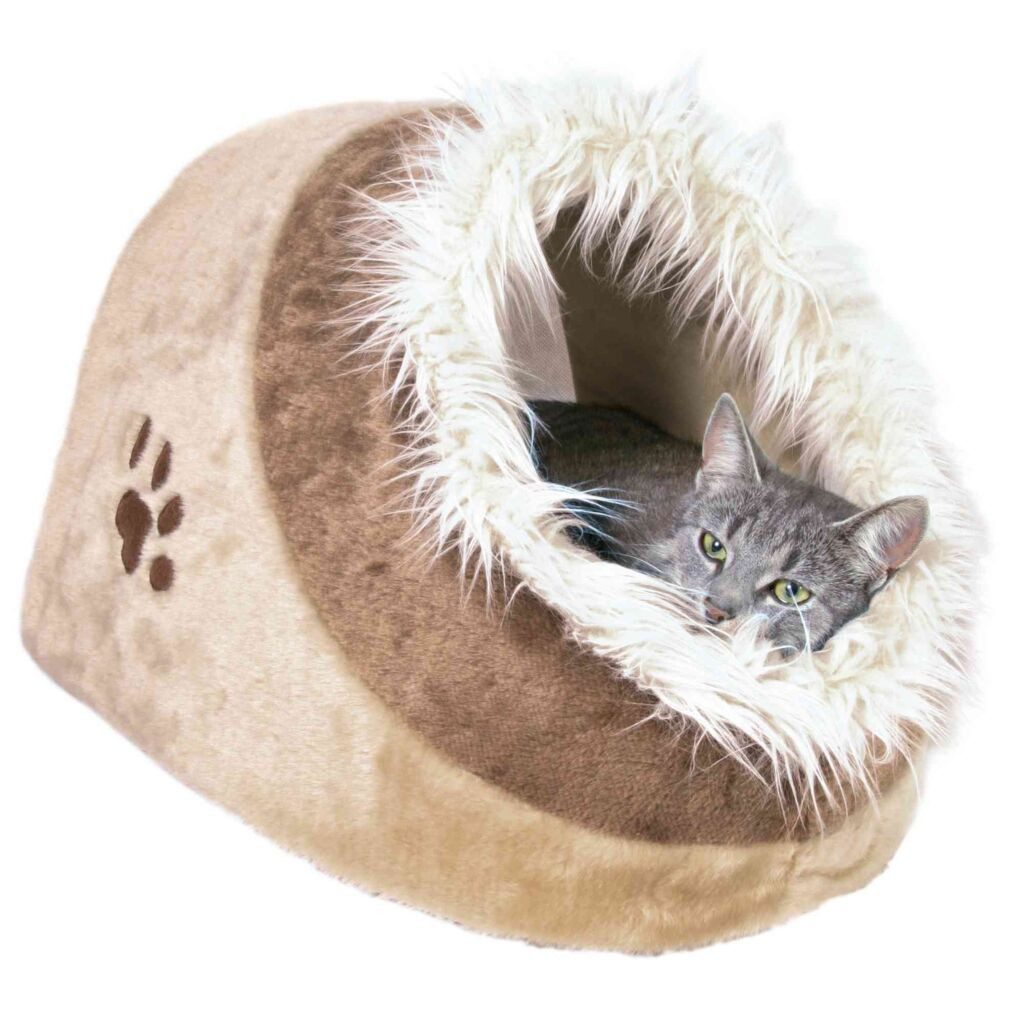 TRIXIE Tierhöhle Höhle Minou - beige/braun - 35 × 26 × 41 cm