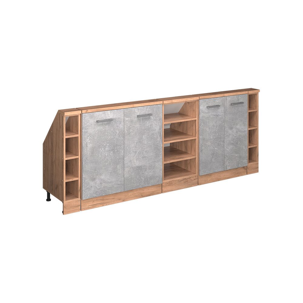 Vicco Unterschrank R-Line, Beton/Goldkraft Eiche, 215 günstig online kaufen