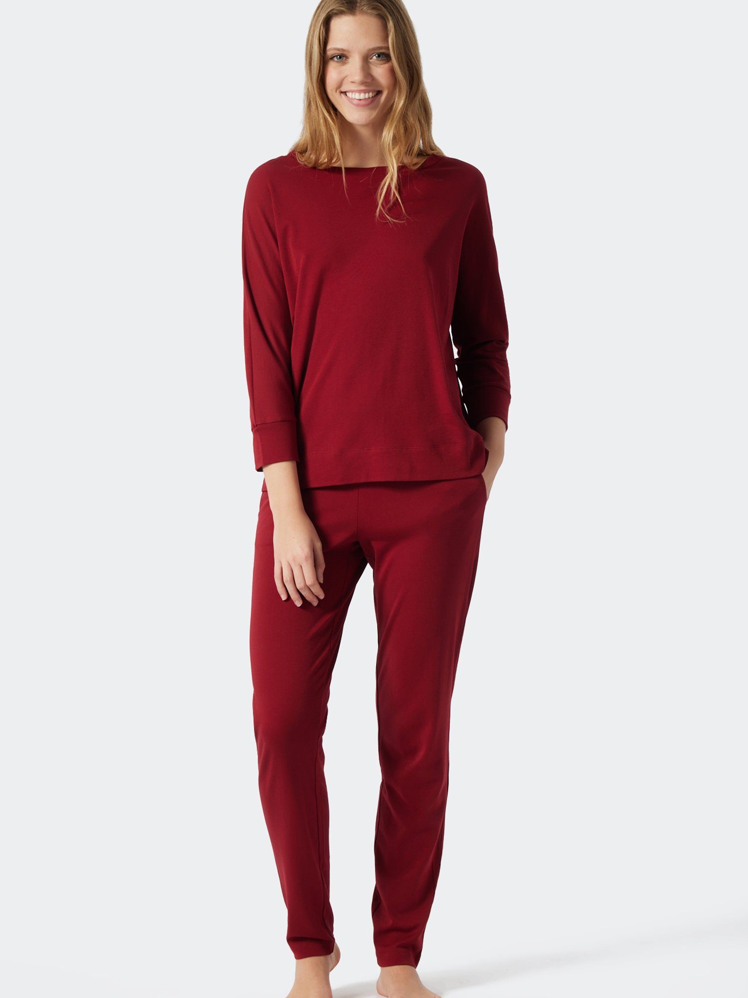 Pyjama Rot Modern Schiesser Nightwear