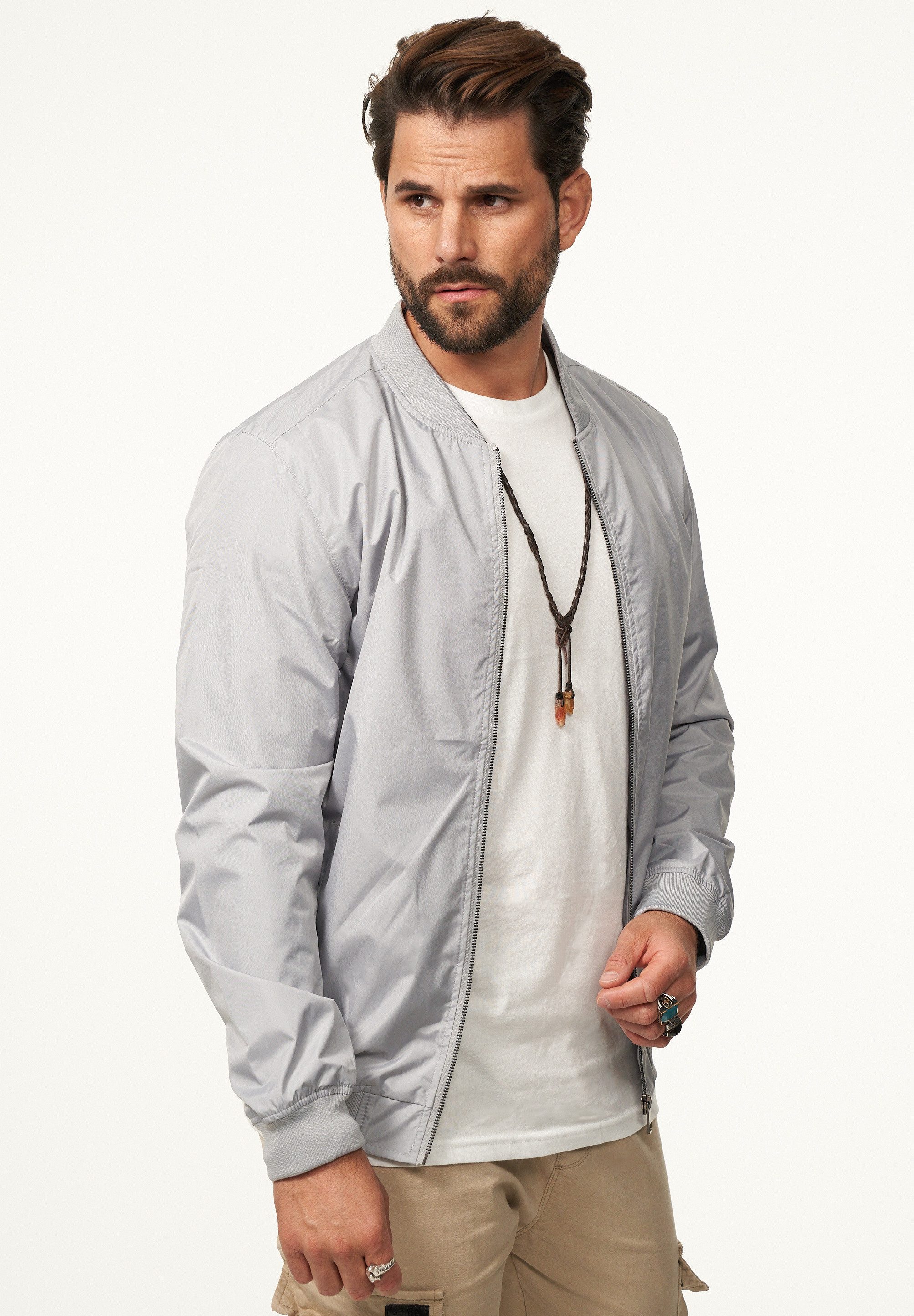 DAILY COTTON Blouson mit Baseball-Kragen Herren Blousonjacke leichte Bomberjacke Übergangsjacke – Bild 3 von 5