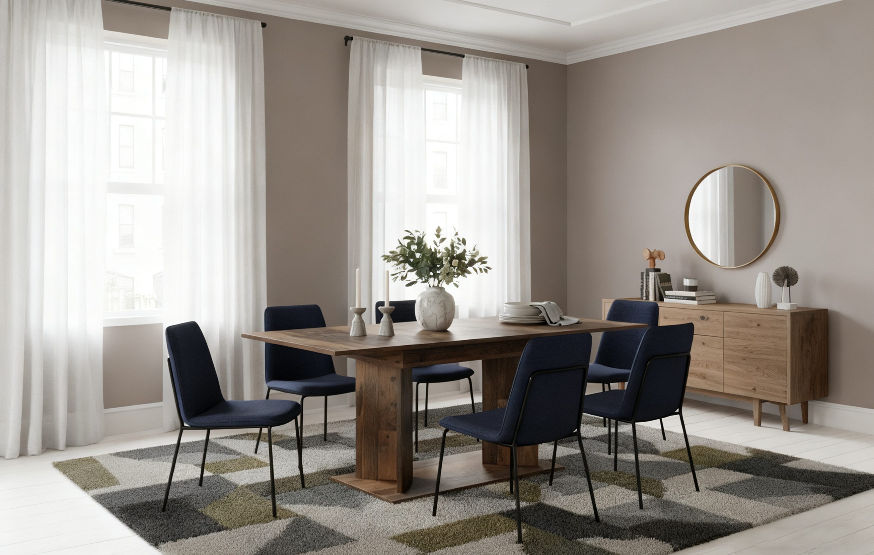 B&D home Säulen-Esstisch VIVIAN, ausziehbar, 120-160cm, günstig online kaufen