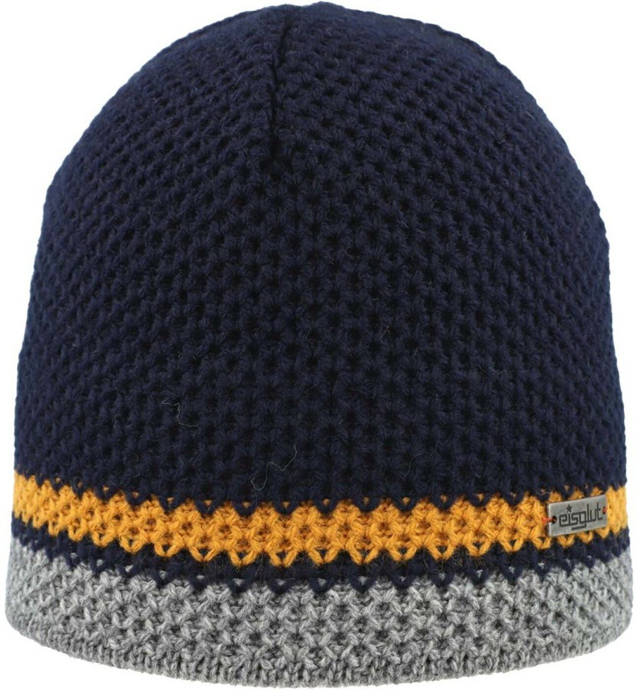 Eisglut Strickmütze Frosto XL Innenband MARINE/KURKUMA günstig online kaufen