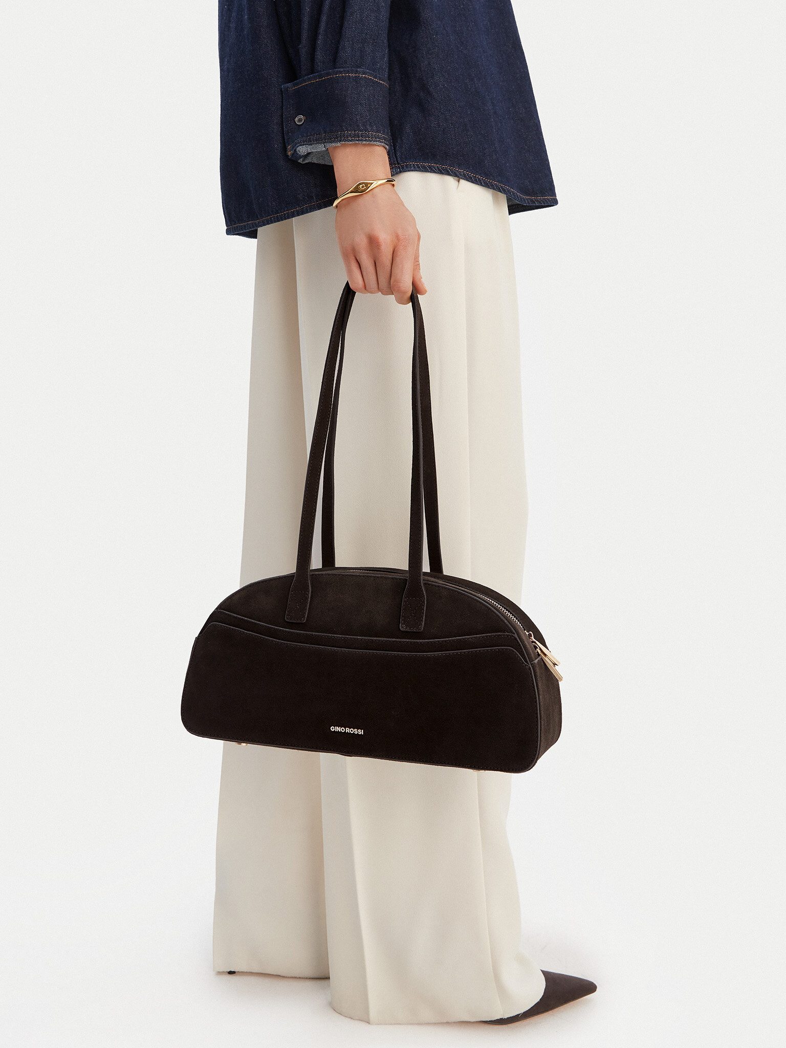 GINO ROSSI Handtasche Gino Rossi Damenhandtasche Braun Gino Rossi-EO-LA224-19327-2 Braun Dun