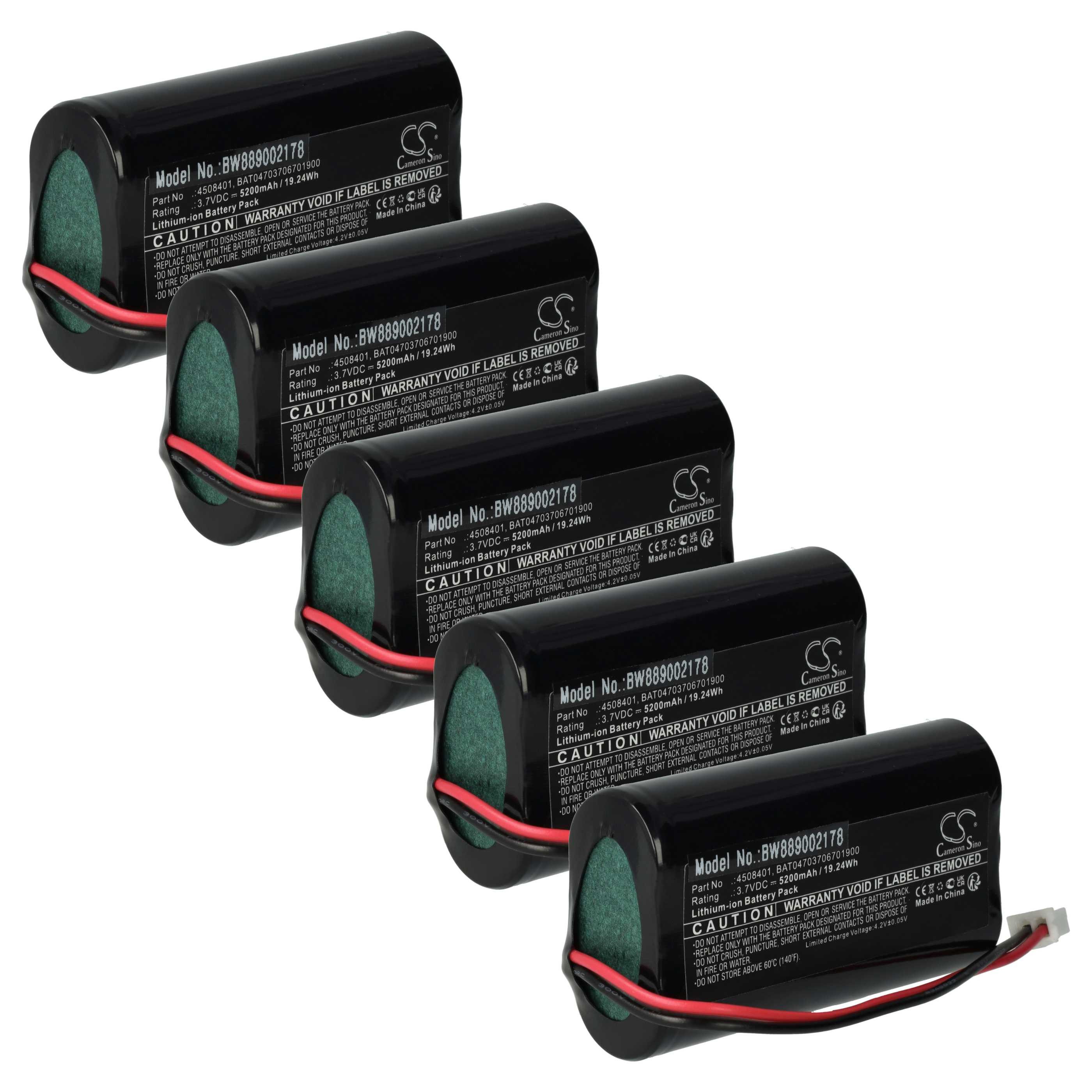 Akku passend für Zafferano Poldina Pro Mini Lampe (5200 mAh, 3,7 V, Akku