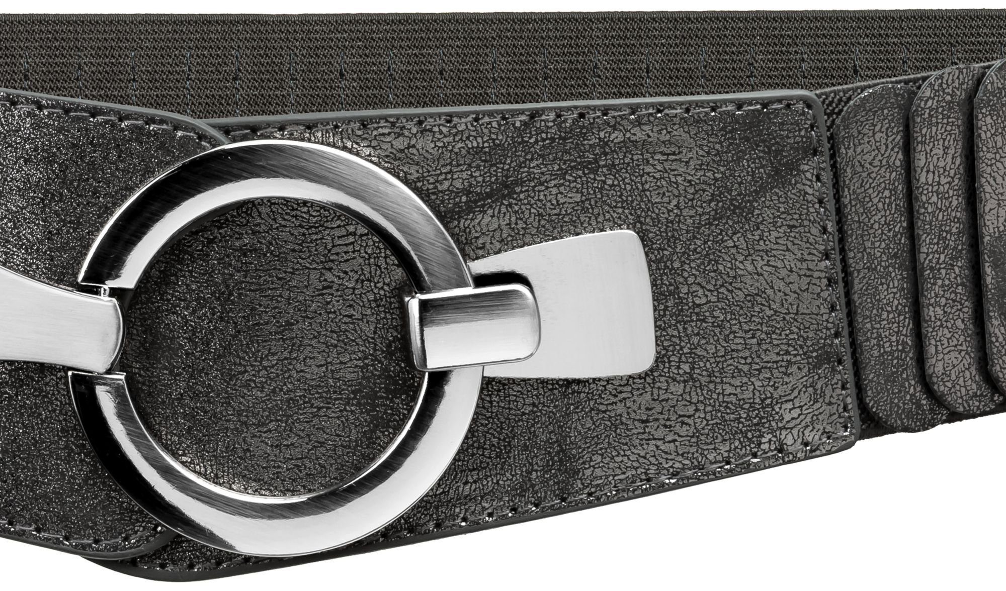 Caspar Taillengürtel GU300 Damen elastischer breiter Stretch Gürtel günstig online kaufen