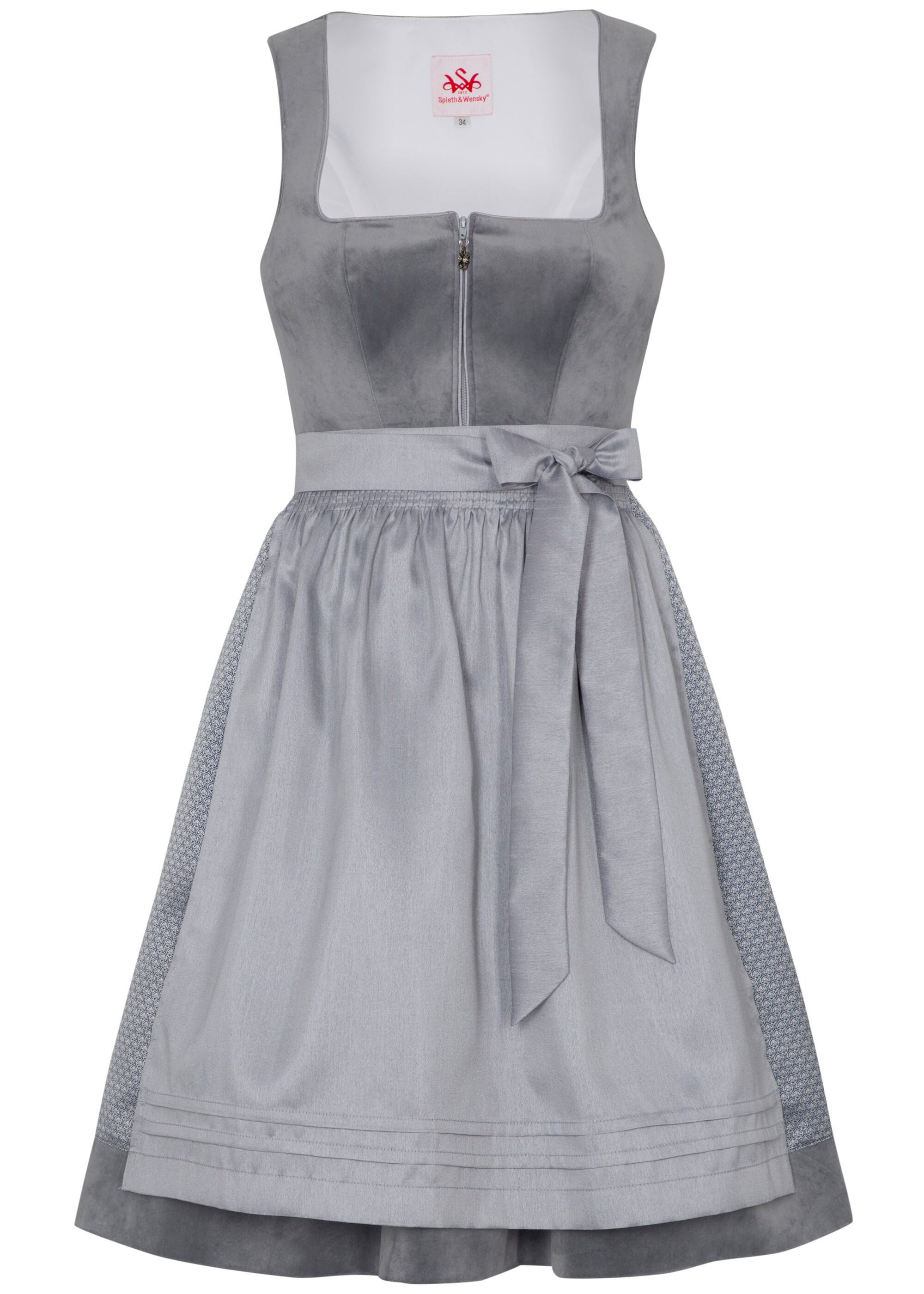Spieth & Wensky Dirndl Dirndl "Fiedler" (1-tlg) Hochwertiges Samtoberteil günstig online kaufen