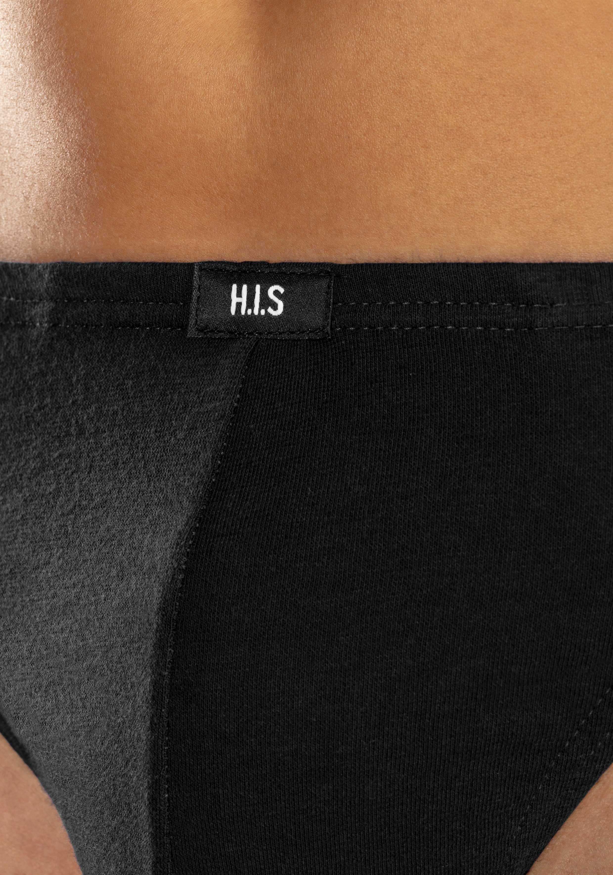 H.I.S Minislip (Packung, 3-St) Baumwoll-Stretch weichem schwarz aus