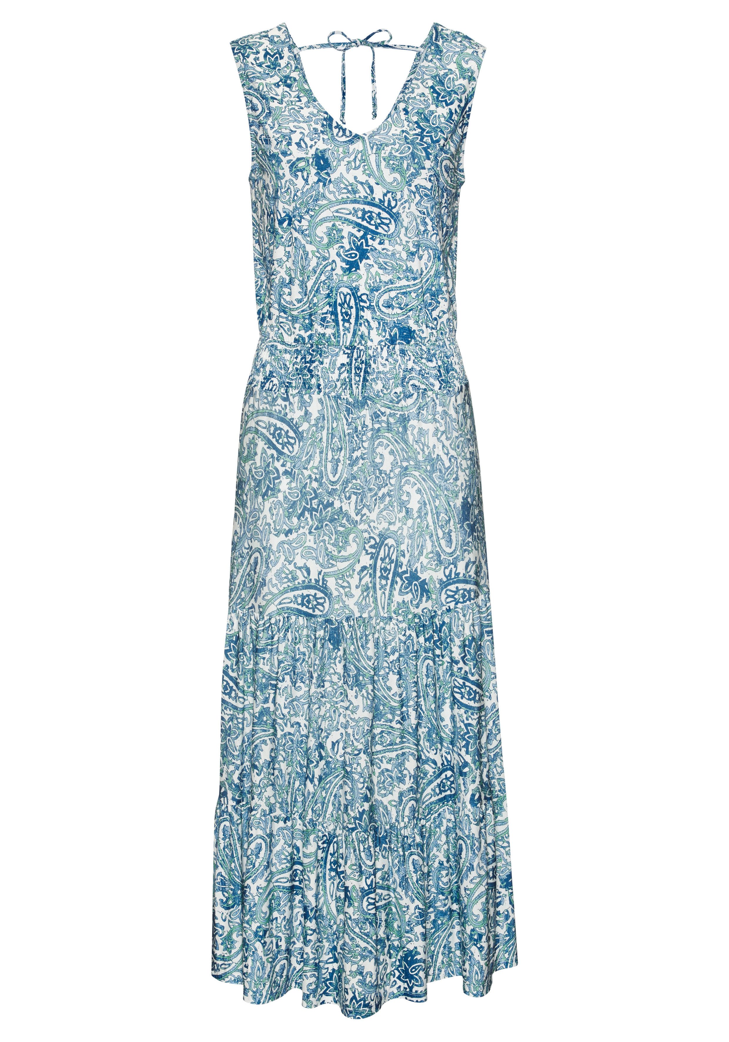 Buffalo Maxikleid mit Paisley-Druck, Sommerkleid, Volantkleid