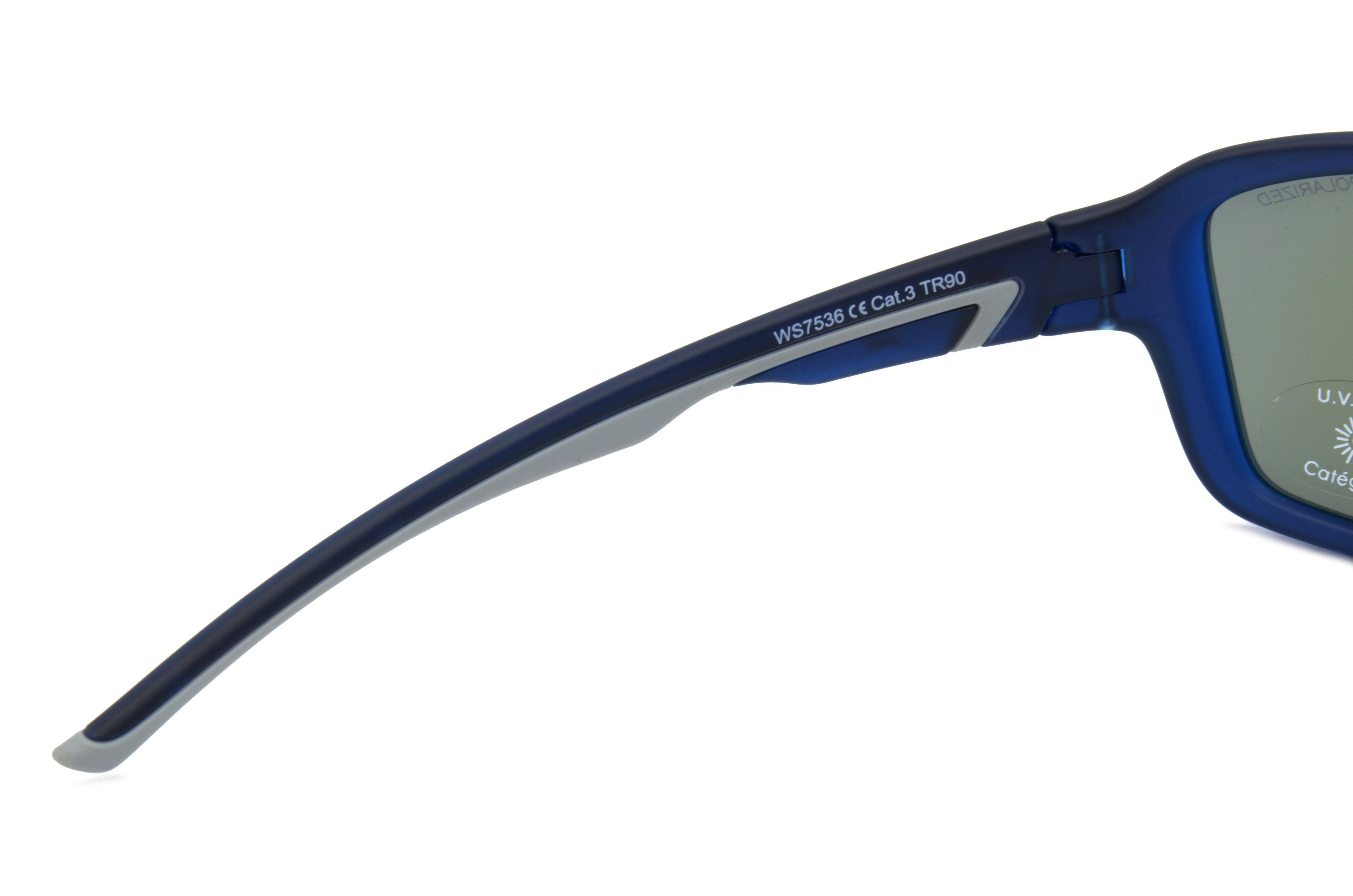 Gamswild Sportbrille UV400 Sonnenbrille Skibrille Fahrradbrille TR90 Damen Herren, Modell WS7536 blau, blau-grau, grün-türkis, pink-orange, schwarz-braun