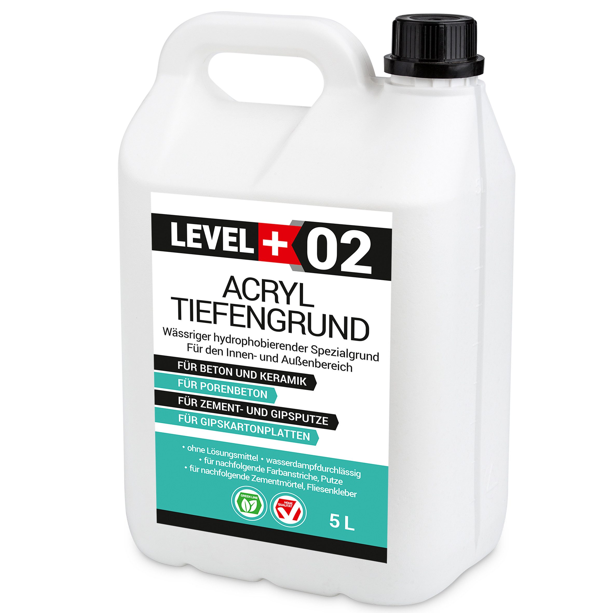 Level+ Tiefengrund LEVEL+ Acryl Tiefengrund Grundierung Zement Gipsputz L+02 - 5L