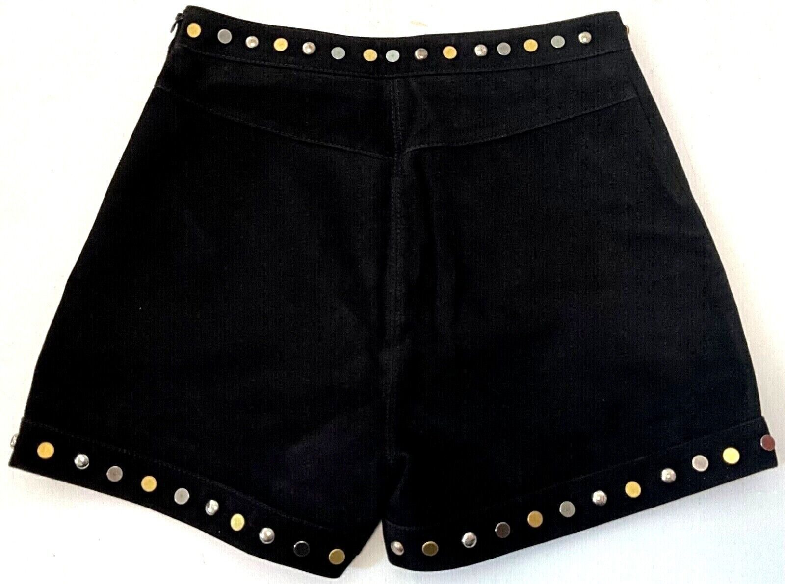 Just Cavalli Shorts Just Cavalli Damen Shorts, Just Cavalli Leder Damen Short Mit Stollen Stollen Deko