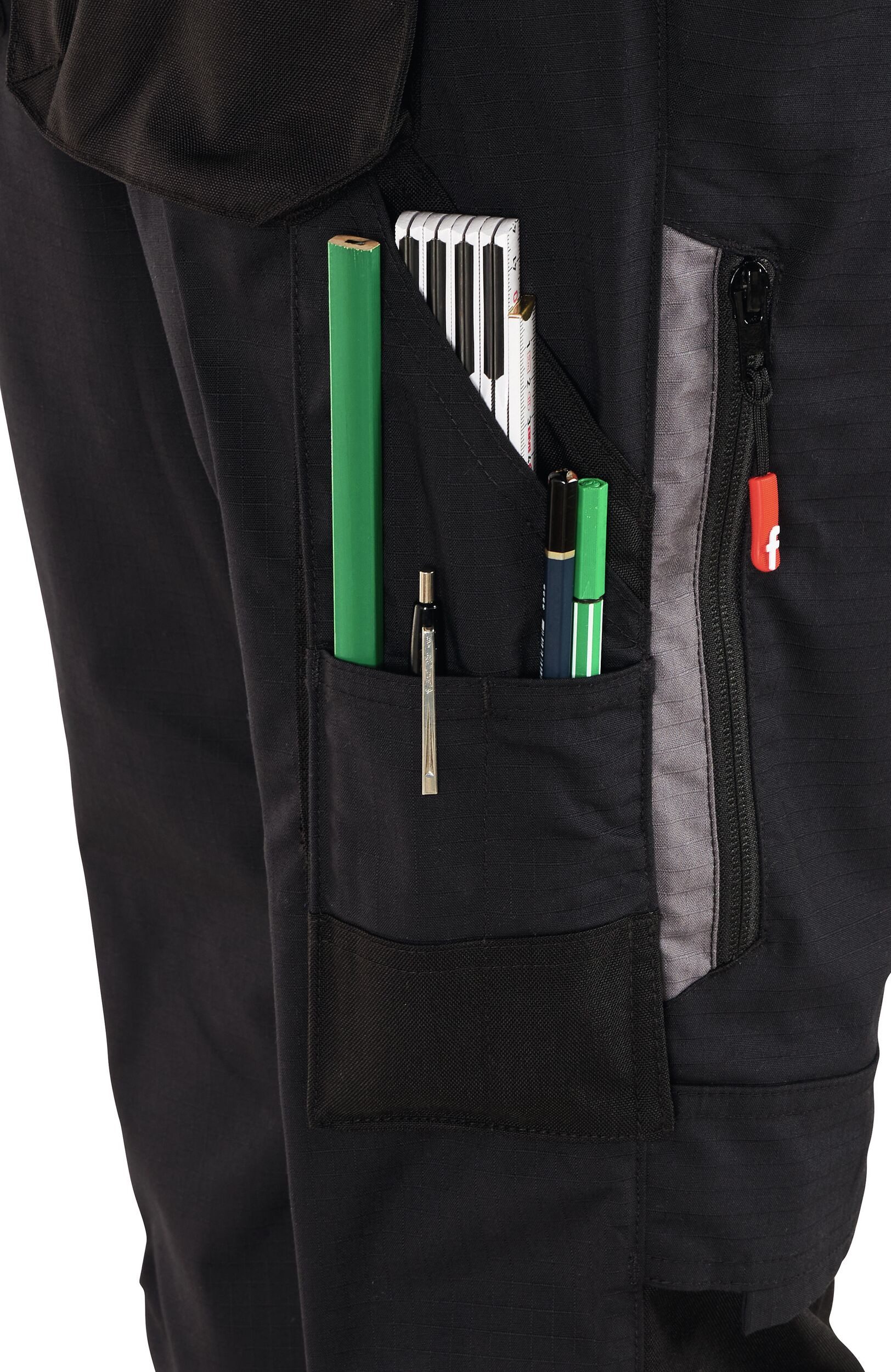 fortis Arbeitsbundhose Damen-Bundhose Performance schwarz/grau