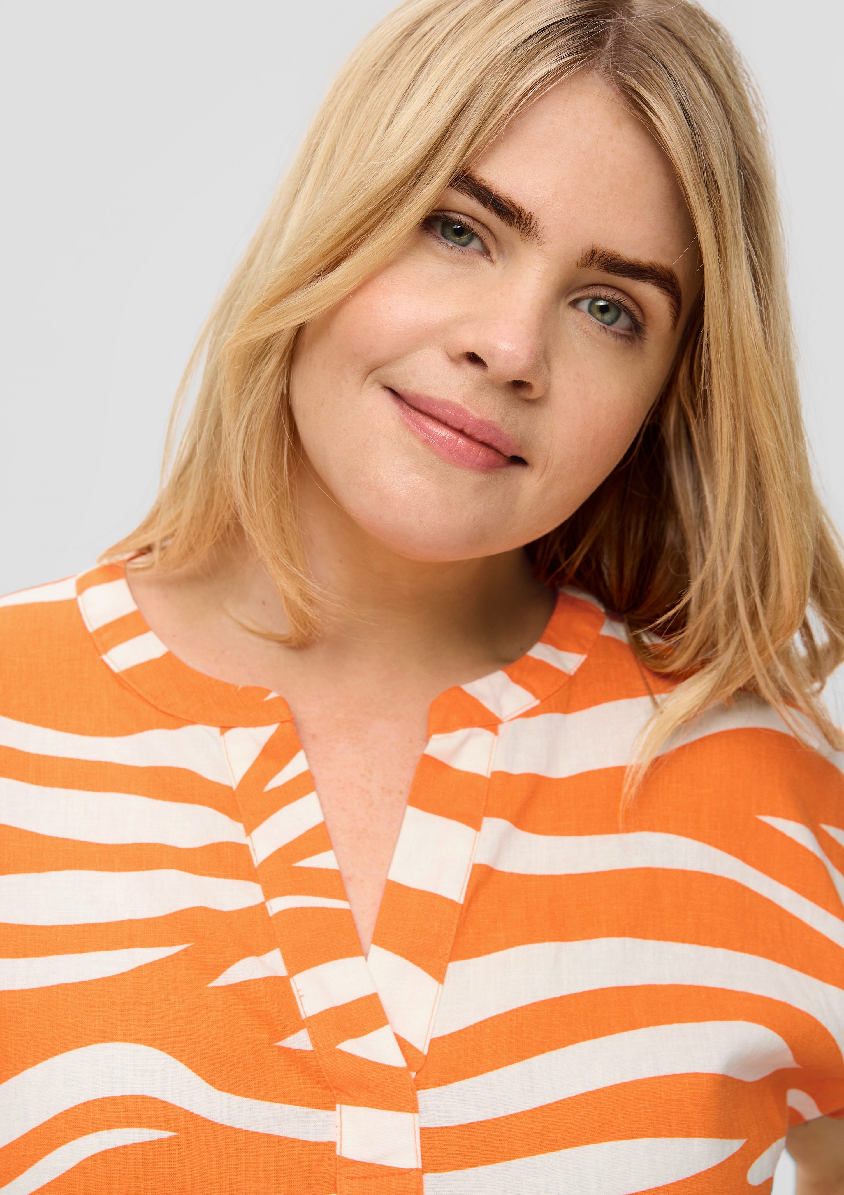 s.Oliver Blusentop Blusenshirt aus Leinenmix günstig online kaufen