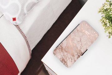 MuchoWow Handyhülle Marmor - Rosa - Luxus - Marmoroptik - Glitzer - Design, Handyhülle Telefonhülle Apple iPhone 12