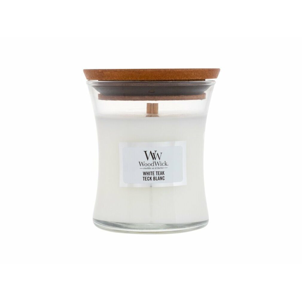 Woodwick Duftkerze White Teak-Duftkerze 85 g