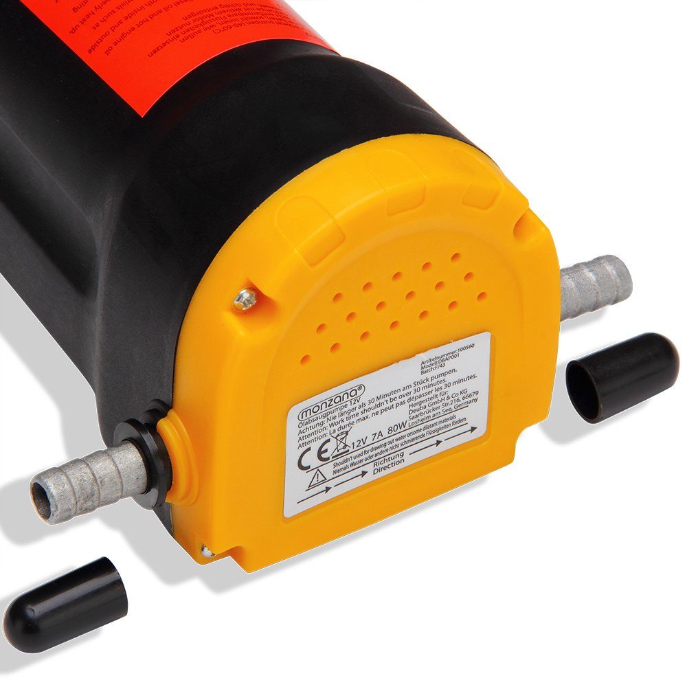 monzana Ölabsaugpumpe Deuba (8-tlg), elektrisch 12V 80 Watt 5l/min Ölpumpe Absaugpumpe Pumpe Dieselpumpe – Bild 3 von 5