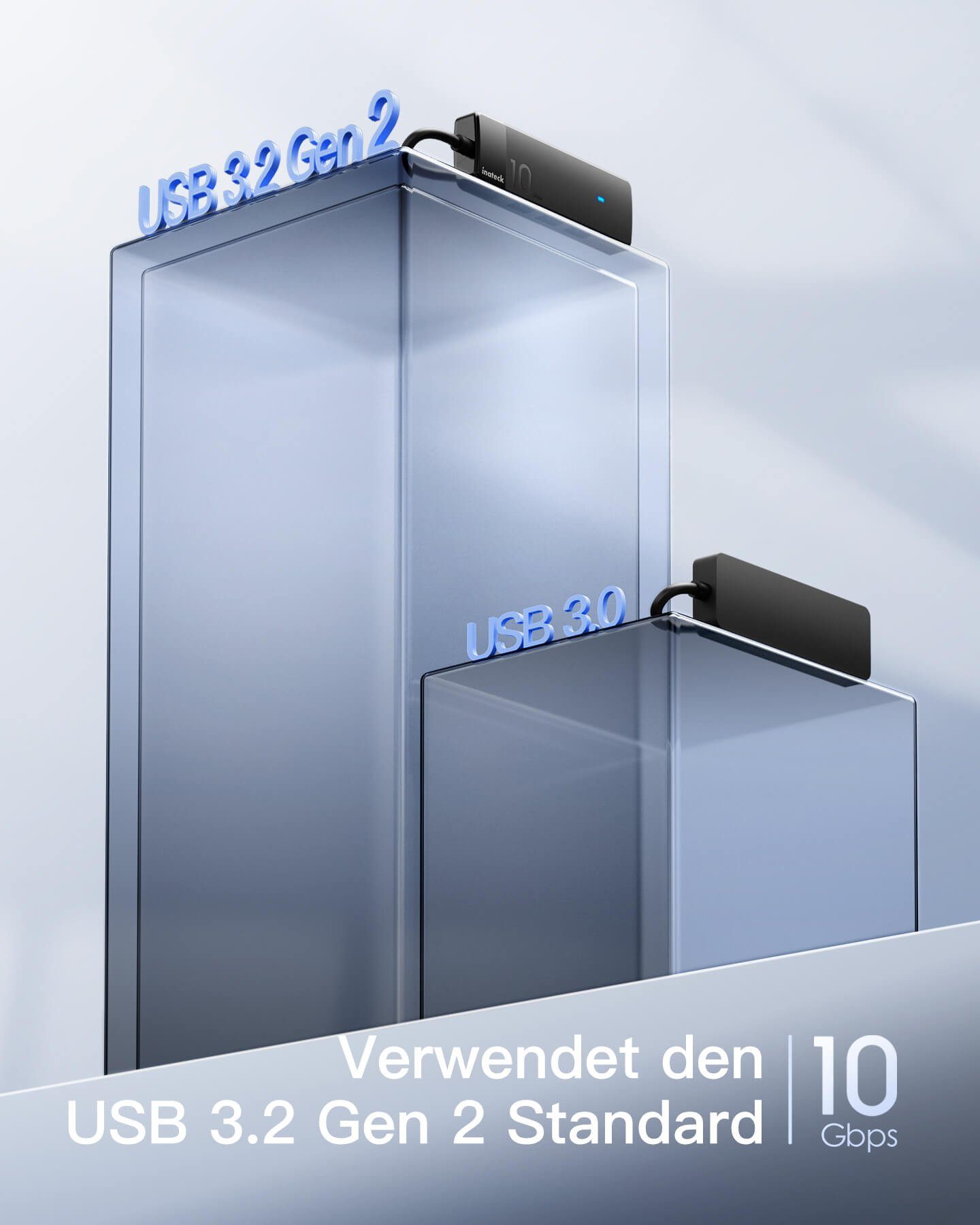 Inateck Laptop-Dockingstation USB 3.2, USB-C zu USB Hub mit 4 USB-A-Ports