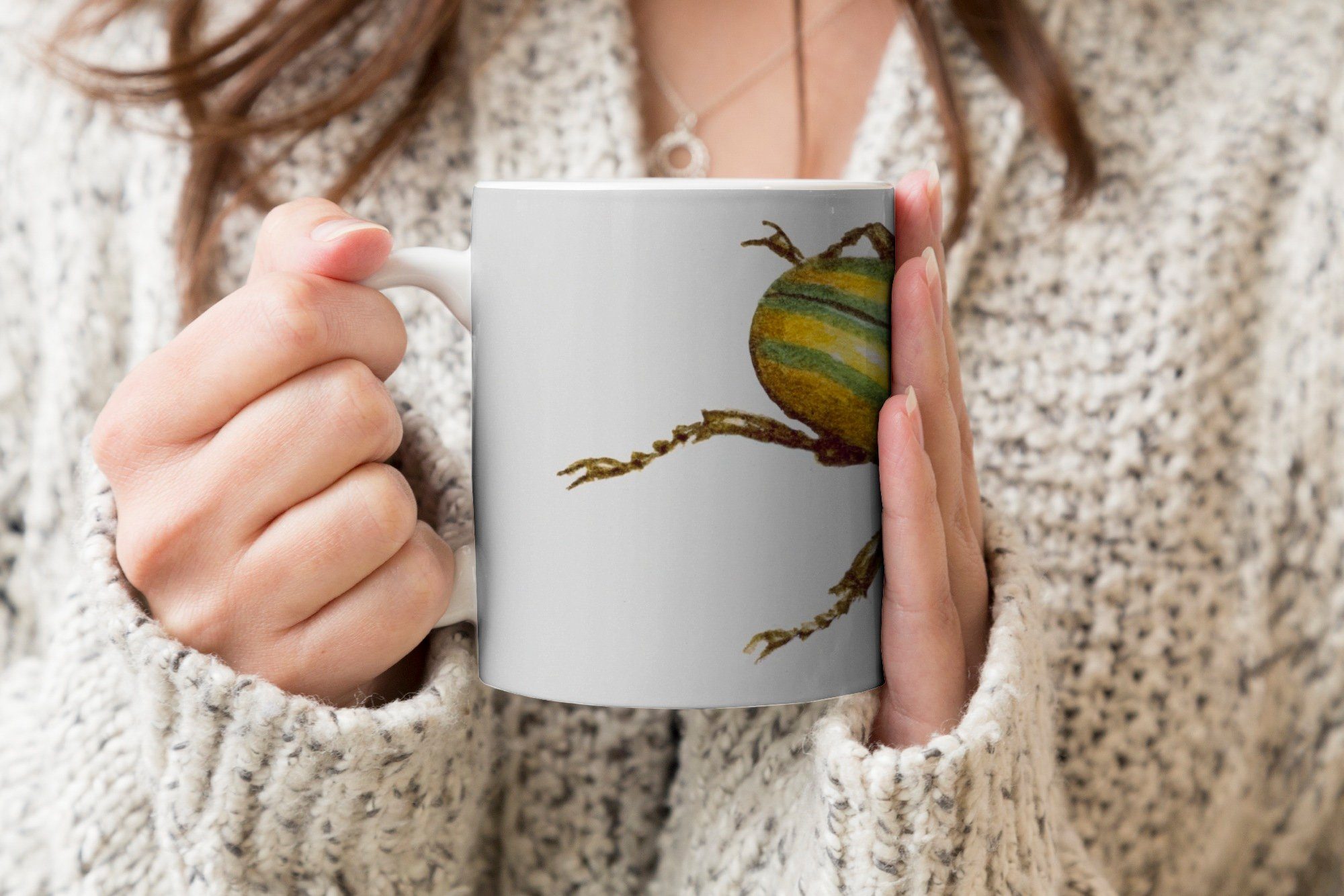 Teetasse, Aquarell, - Keramik, Insekten Kaffeetassen, MuchoWow Becher, Tasse Teetasse, - Käfer Geschenk