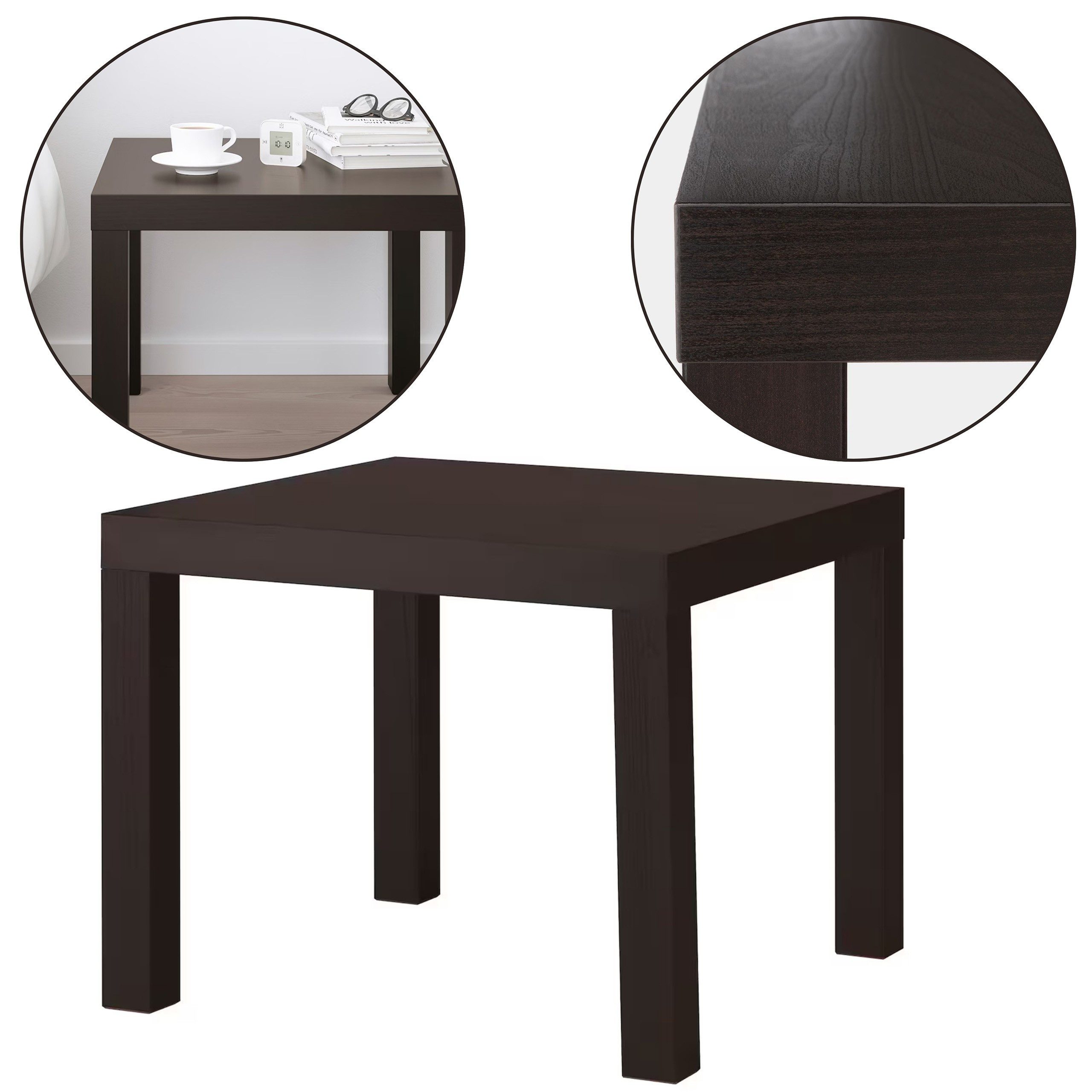 IKEA Couchtisch LACK NN Couchtisch, schwarzbraun, 55 x 55 cm