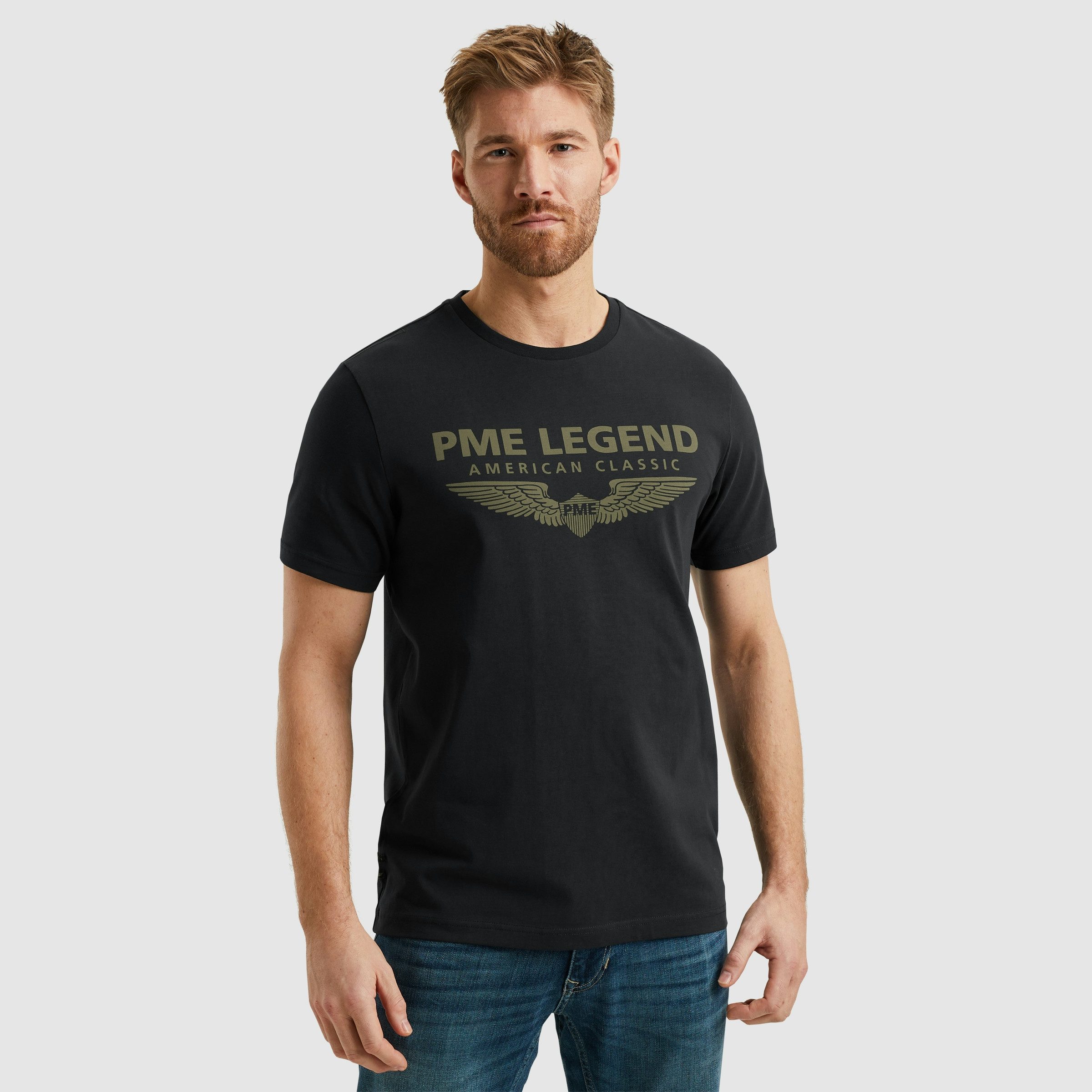 PME LEGEND Rundhalsshirt mit Logoprint
