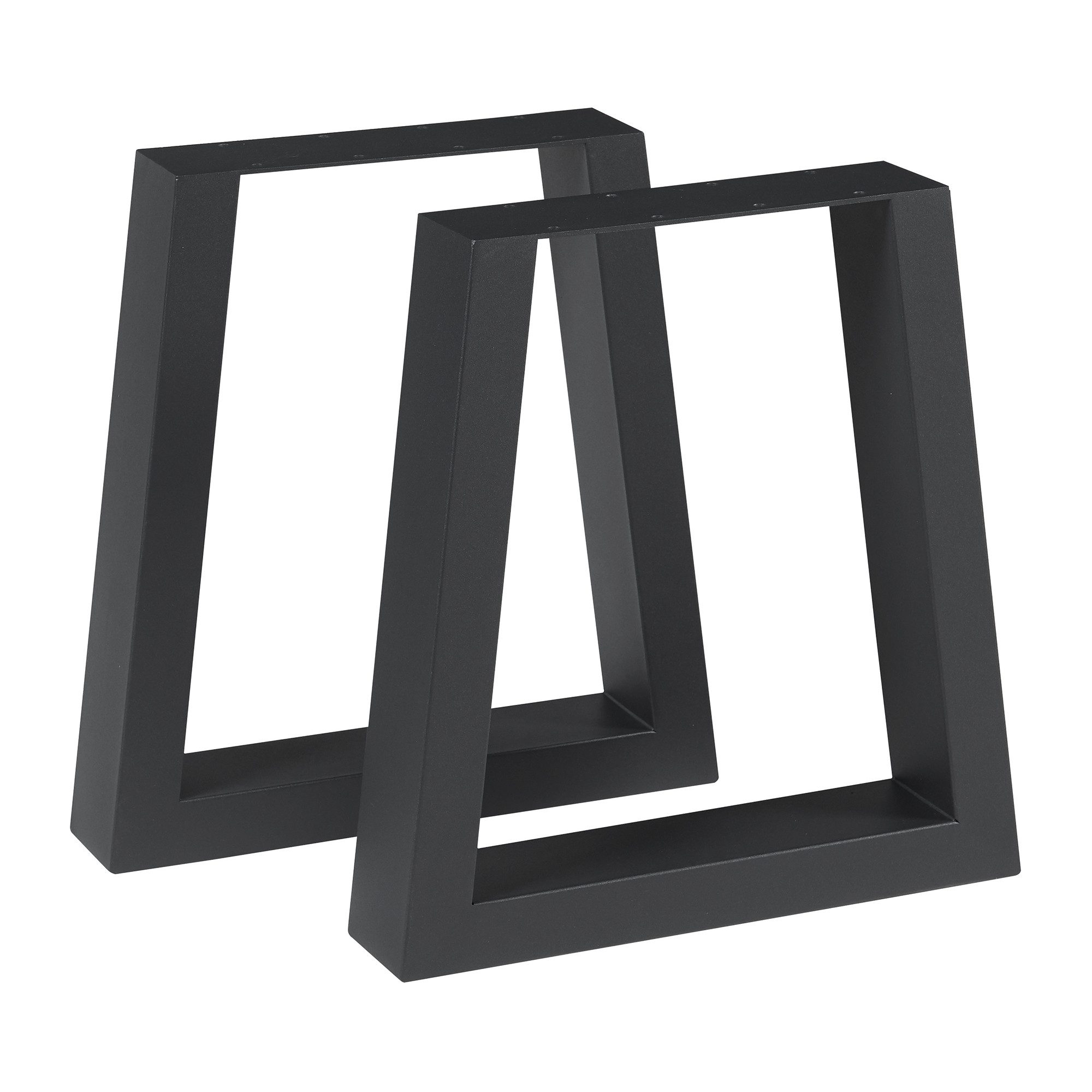 en.casa Tischbein, 2er Set »Marstal« Stahl 42 x 40 cm Schwarz
