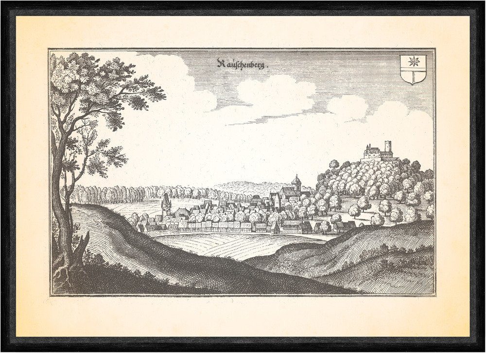Kunstdruck Rauschenberg Burgwald Wohra Burg Hundsbach Grafschaft Faks_Merian 005