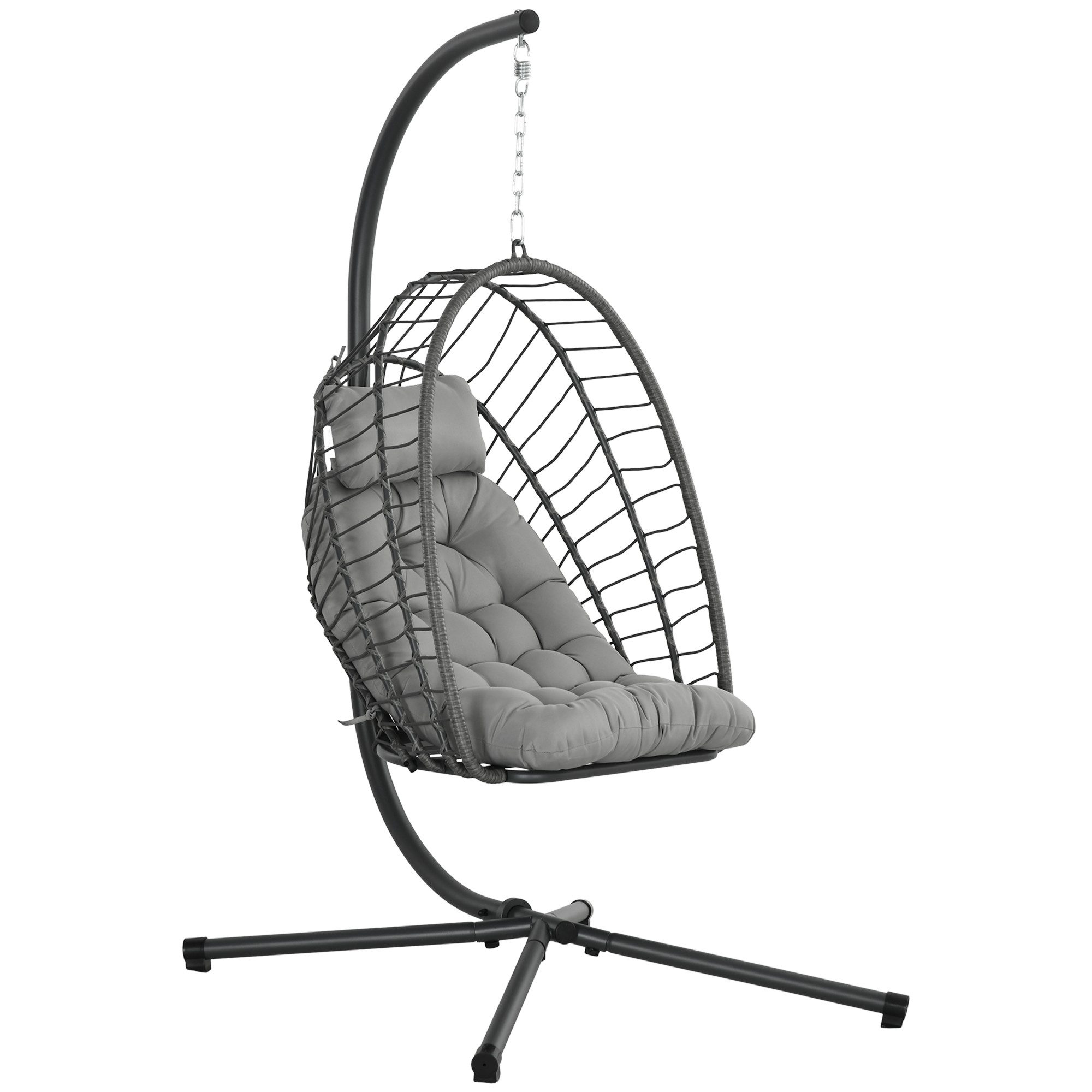 Outsunny Schaukelstuhl Hängesessel Höhe 194 cm günstig online kaufen