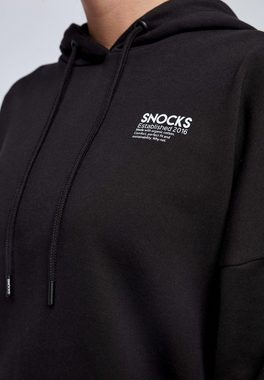 SNOCKS Hoodie Kapuzensweatshirt Pullover Sweater Crop Oversize (1-tlg) aus 100% Bio-Baumwolle, mit Aufdruck und Kapuze