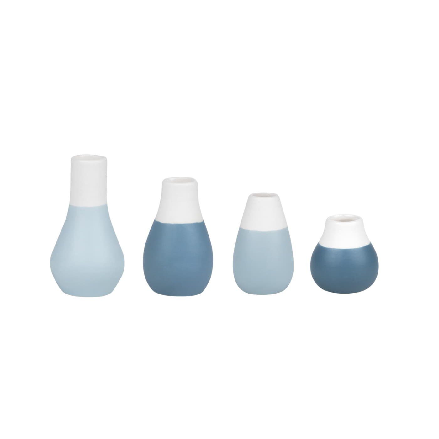 Räder Design Tischvase LIVING Mini Pastellvasen 4er Set Blau