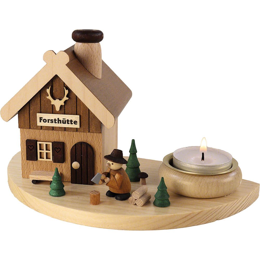 Ullrich Kunsthandwerk Räuchermännchen Rauchhaus Forsthütte (10,5cm) von Ullrich Kunsthandwerk