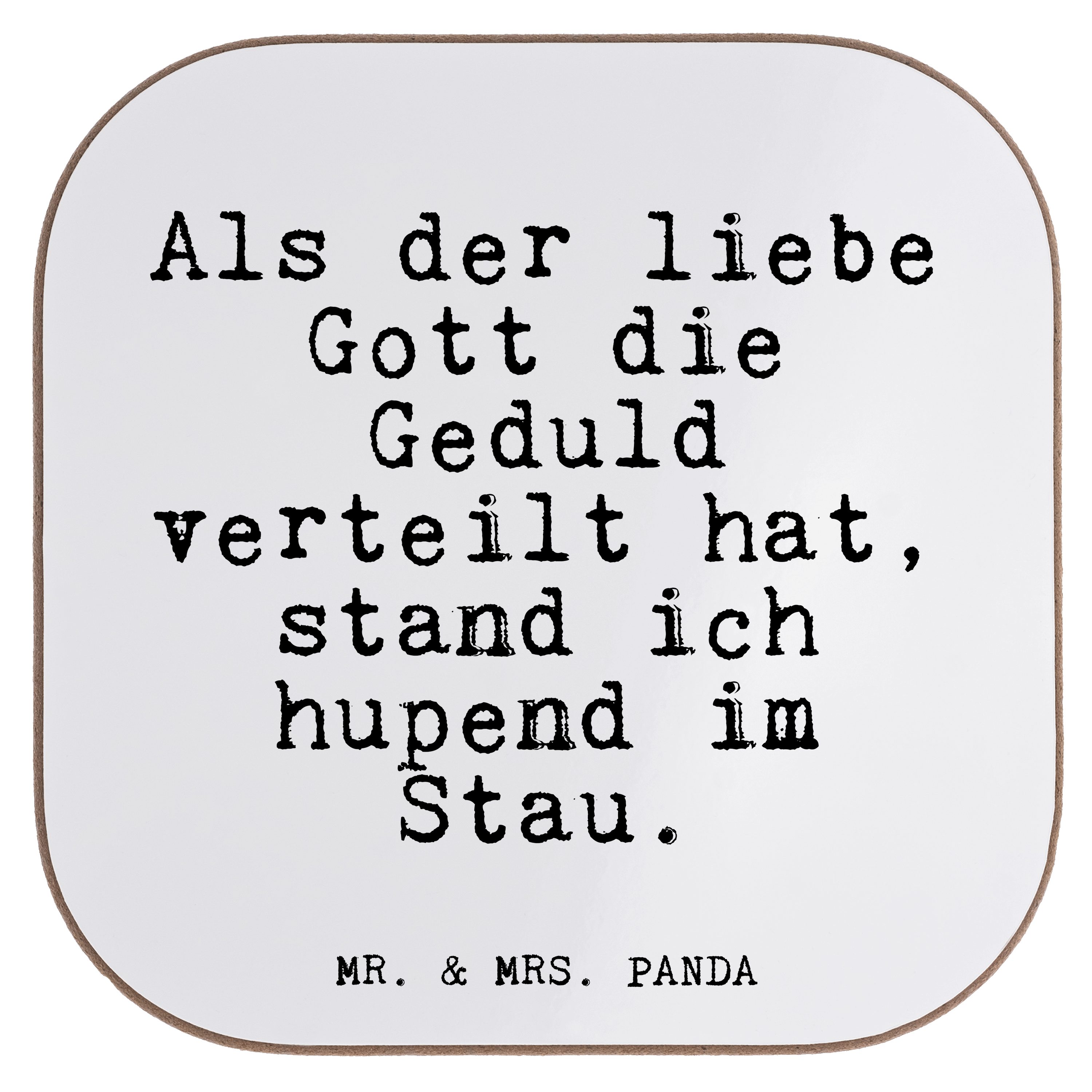 Mr. & Mrs. Panda Getränkeuntersetzer »Als der liebe Gott... Weiß