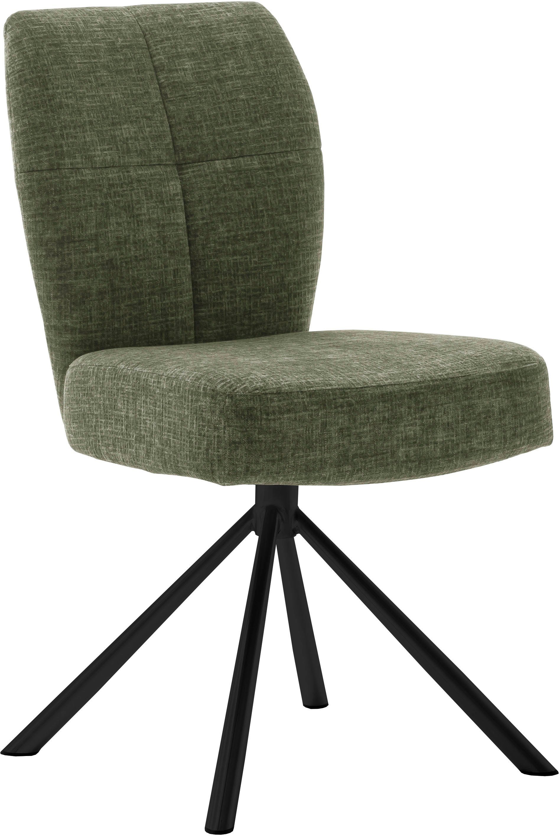 MCA furniture Esszimmerstuhl KEA olive | schwarz matt lackiert | olive