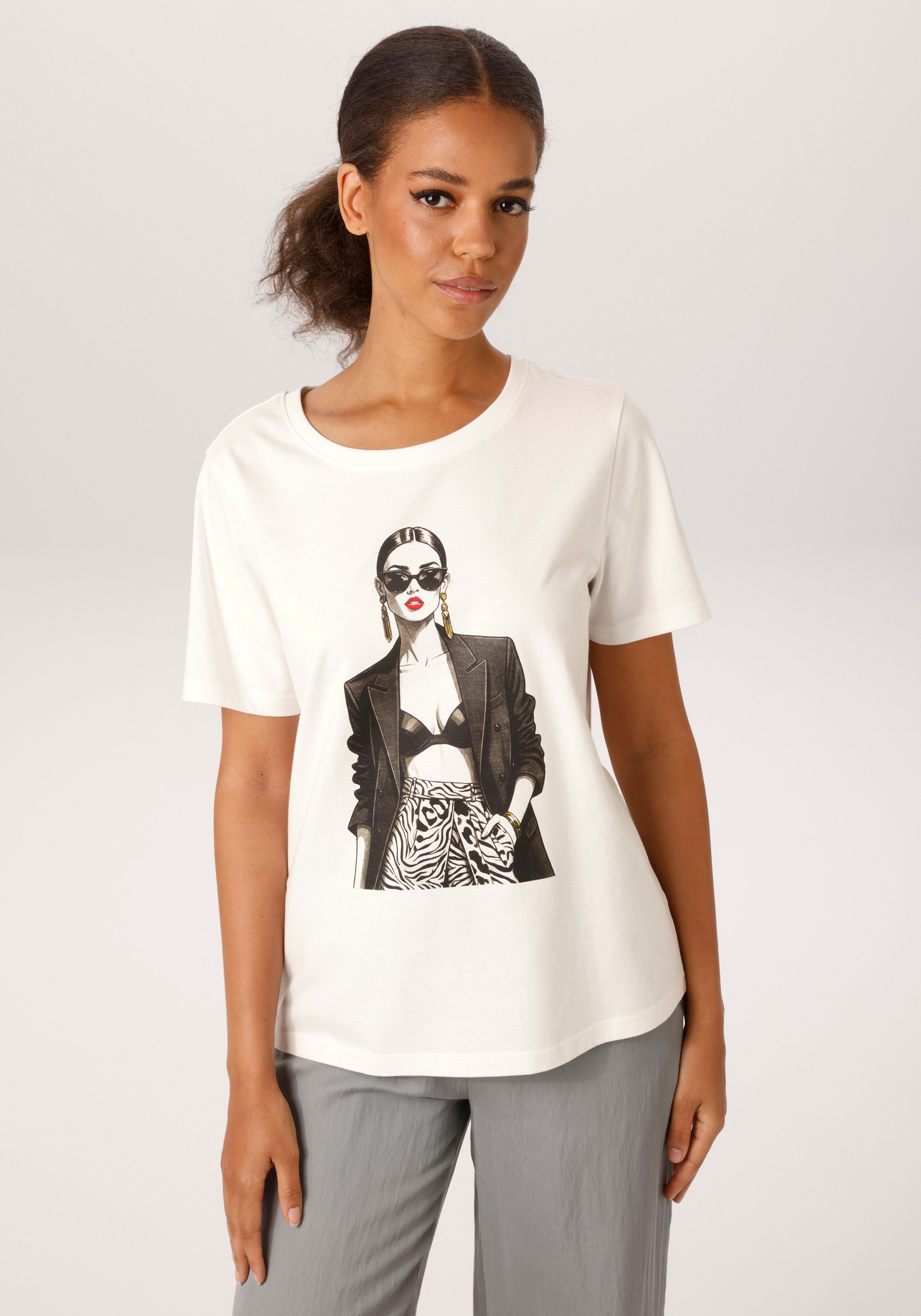 Aniston CASUAL T-Shirt mit "stylischem" Frontdruck - NEUE KOLLEKTION. € 17,99, (€ 17,99 pro 1 Stk).