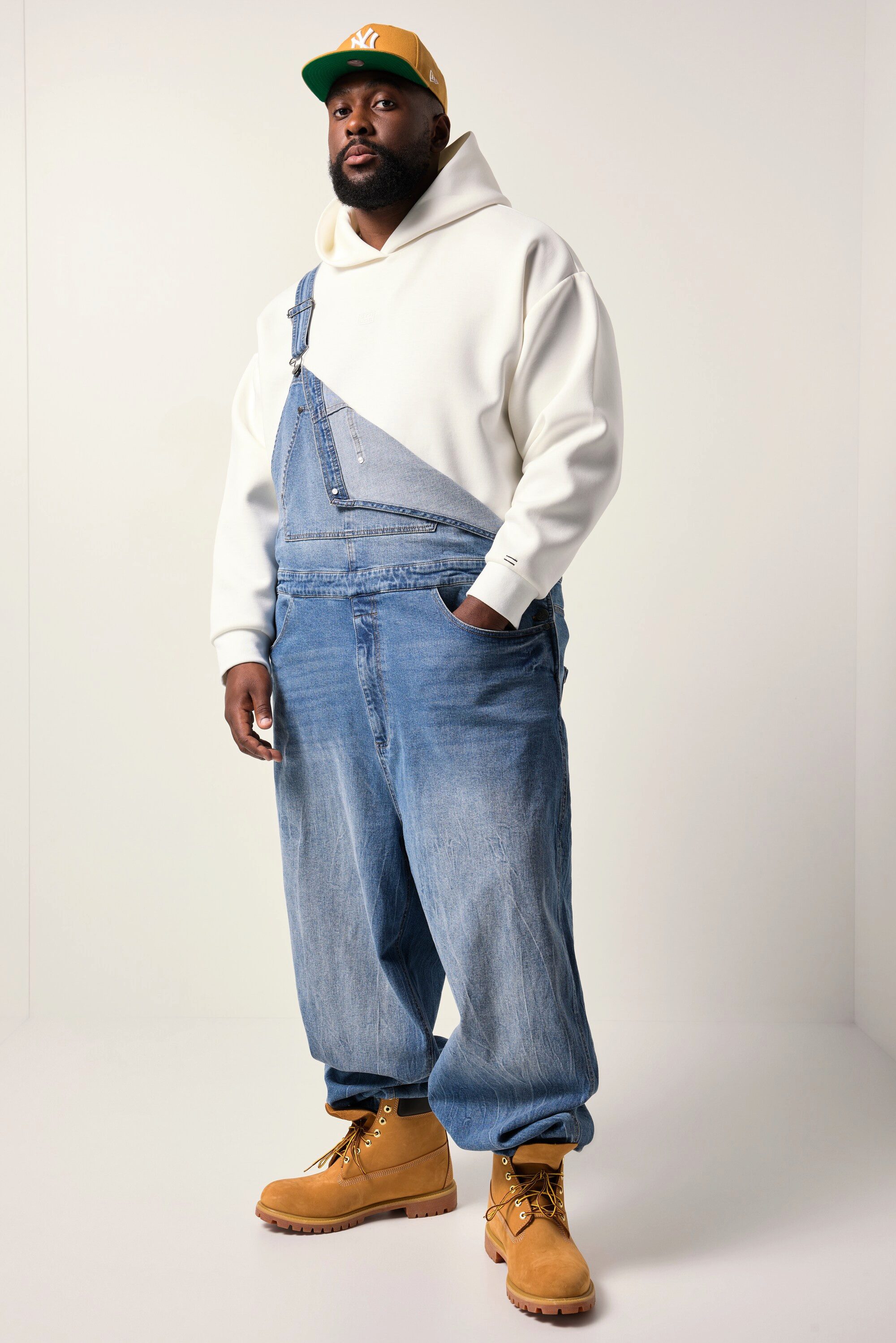 STHUGE 5-Pocket-Jeans STHUGE Jeans-Latzhose Baggy Fit günstig online kaufen