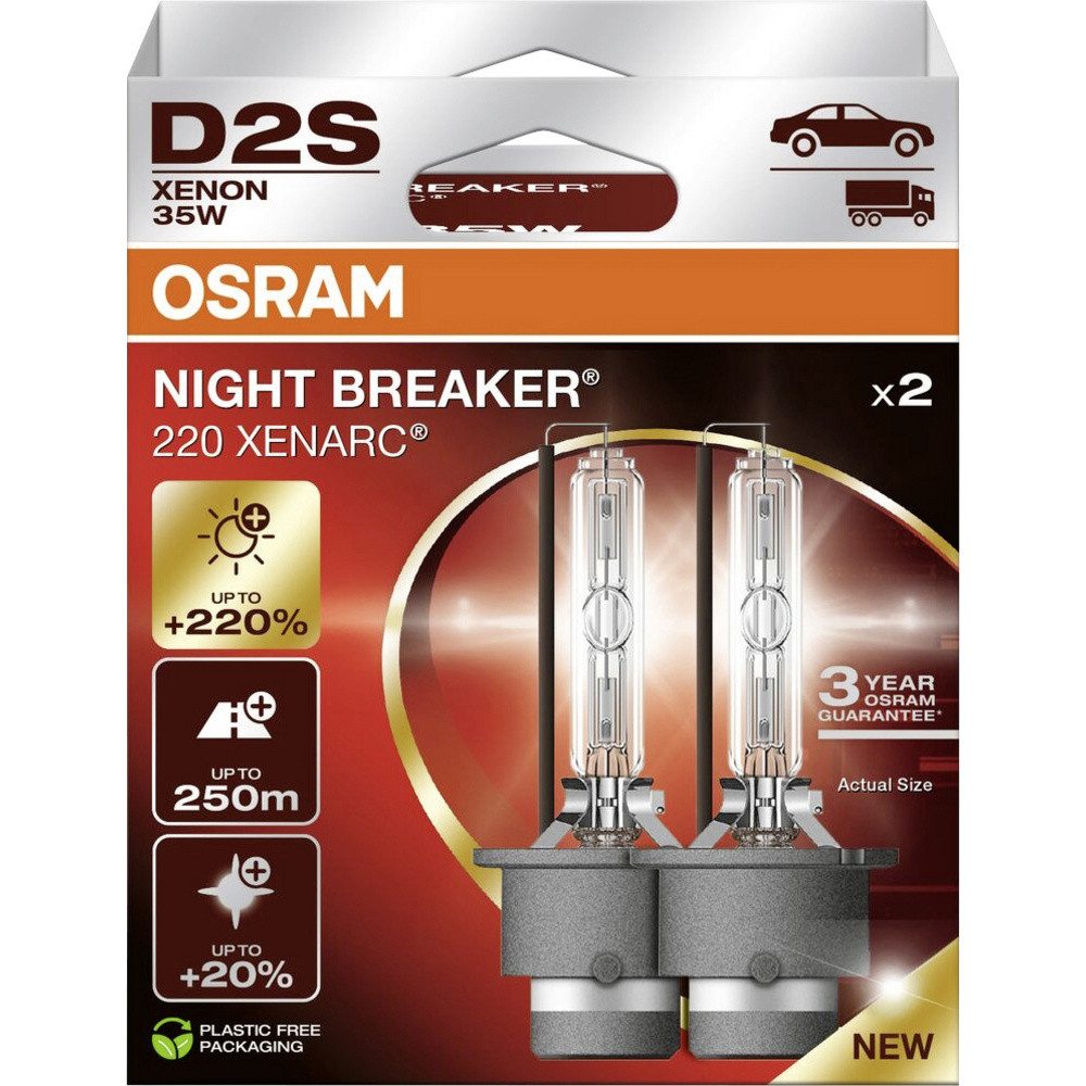 Osram KFZ-Ersatzleuchte Osram Automotive 66240XN2-2HB Xenon Leuchtmittel XENARC NIGHT BREAKER®