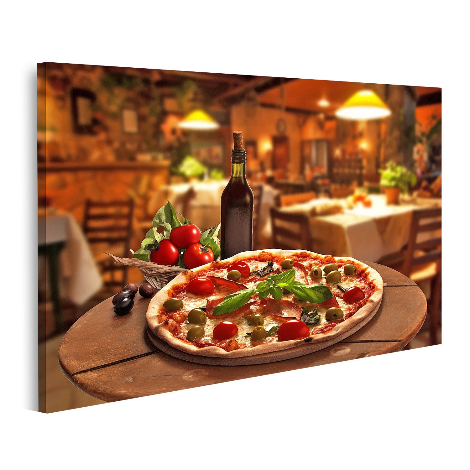 islandburner Leinwandbild, Italienisches Restaurant mit frischer günstig online kaufen