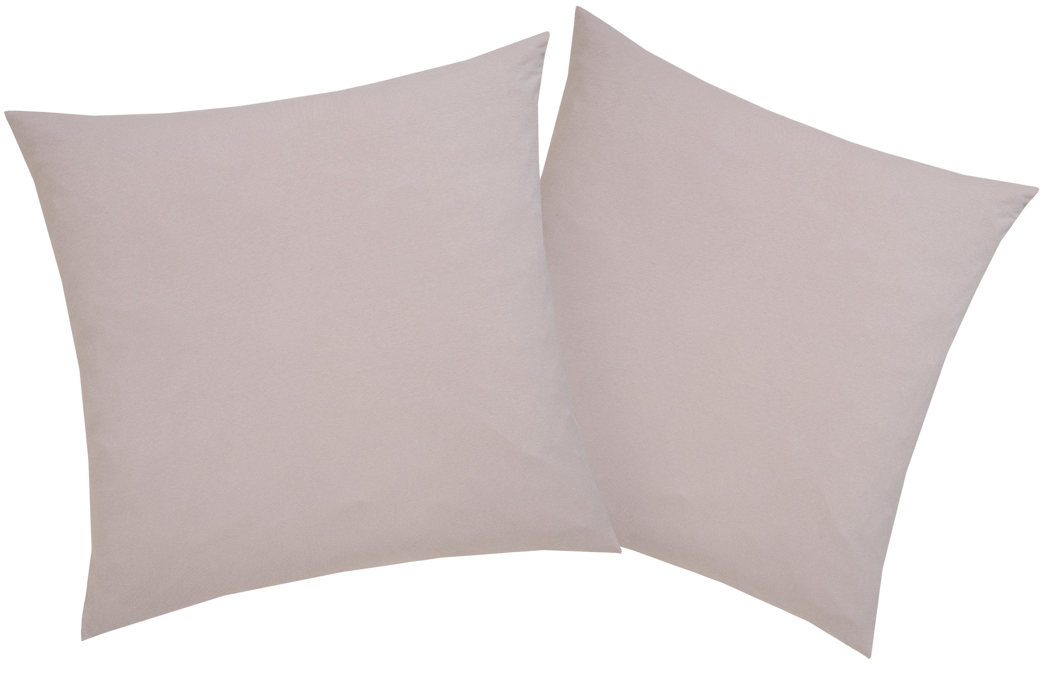 OTTO home Kissenbezüge Cremona2 100% Baumwoll-Jersey mit Reißverschluss, (2 Stück), Kissenhülle in diversen Größen