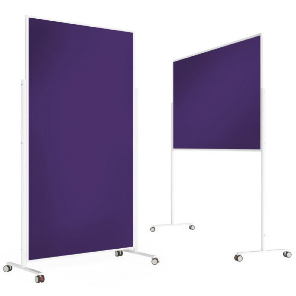 Anzeigetafel Pinnwand VarioPin mobil - Zweiarmfuß - 100x180cm (BxH) -Violet