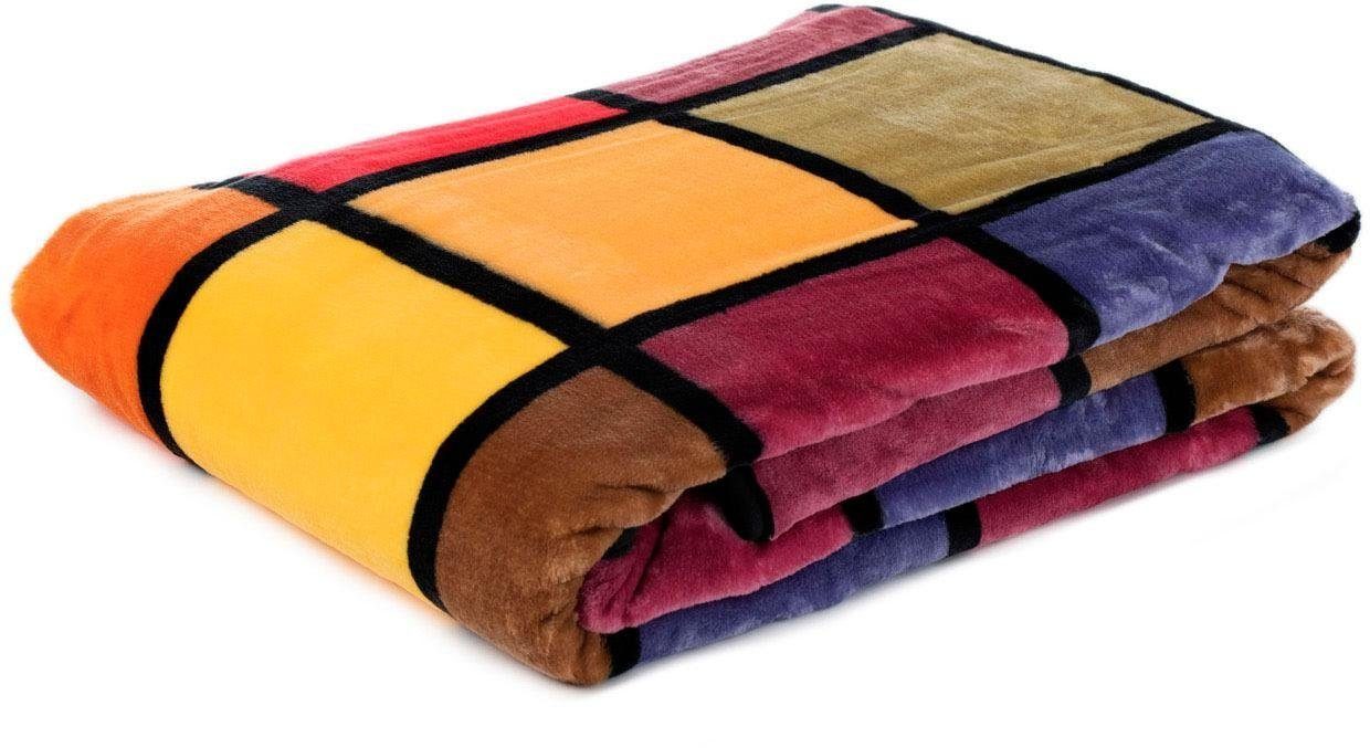 Wohndecke Antigua, Gözze, mit modernem Karo, Kuscheldecke, 150x200 cm günstig online kaufen