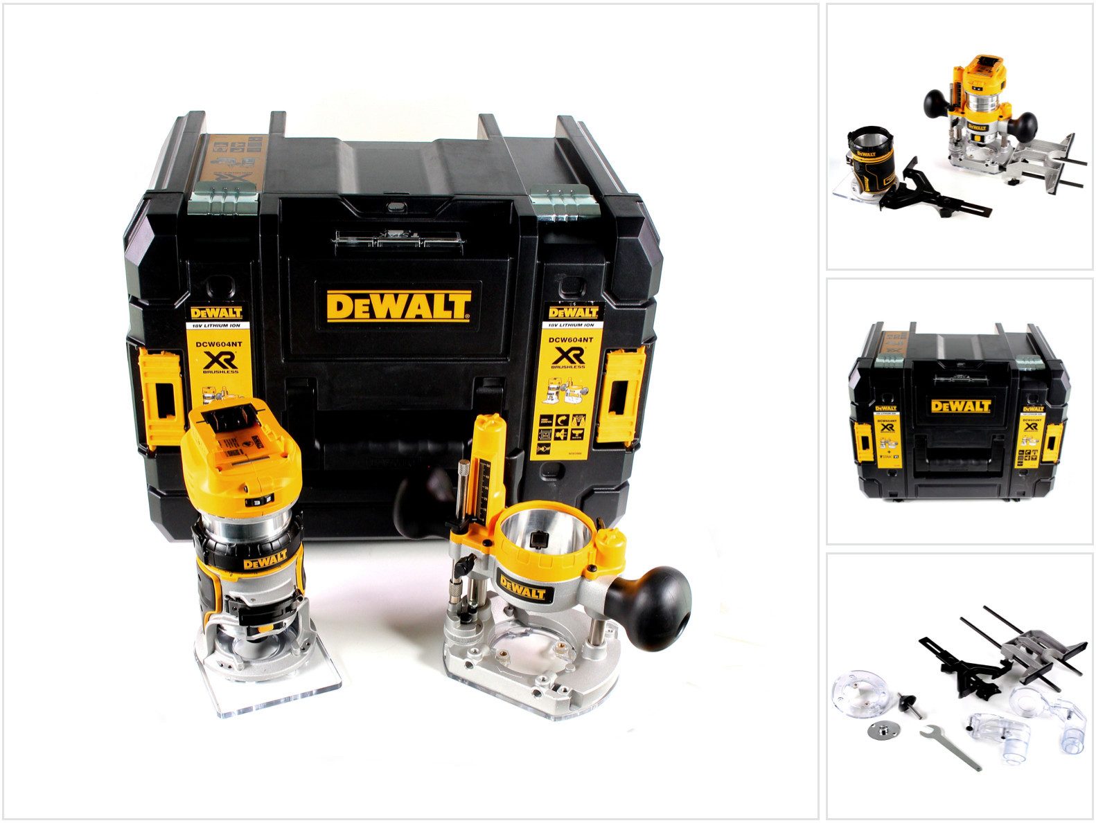 DeWalt Oberfräse DCW 604 NT Akku Kombifräse 18 V 55 mm + TSTAK - ohne Akku und Ladeger