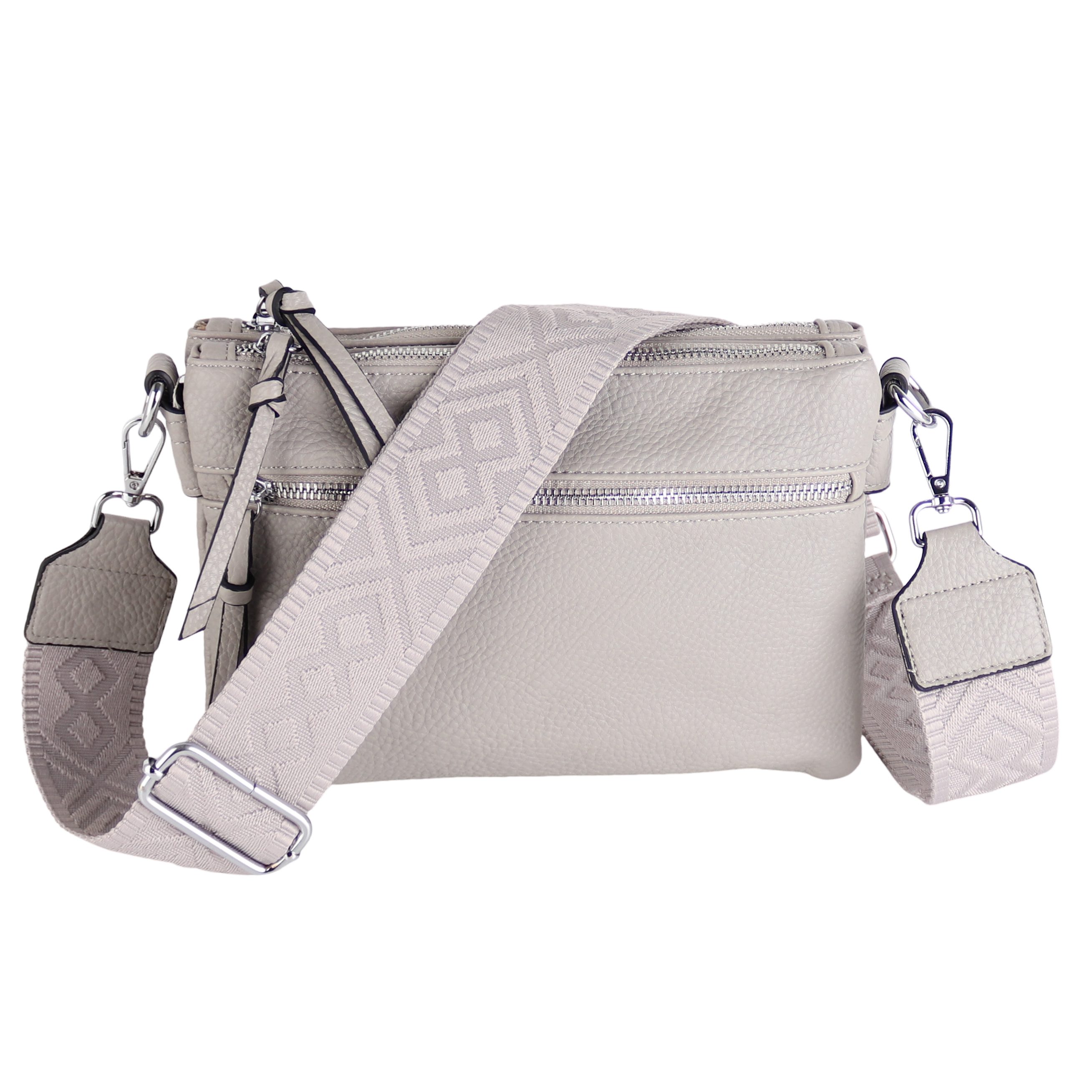 Umhängetasche Damen, Veganleder Crossbody Tasche Bag, Schultertasche