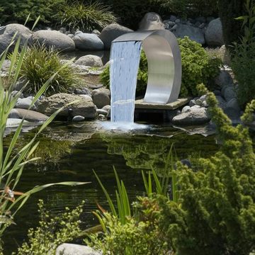 vidaXL Wasserfall Garten-Wasserfall Pool-Fontäne Edelstahl 45x30x60 cm