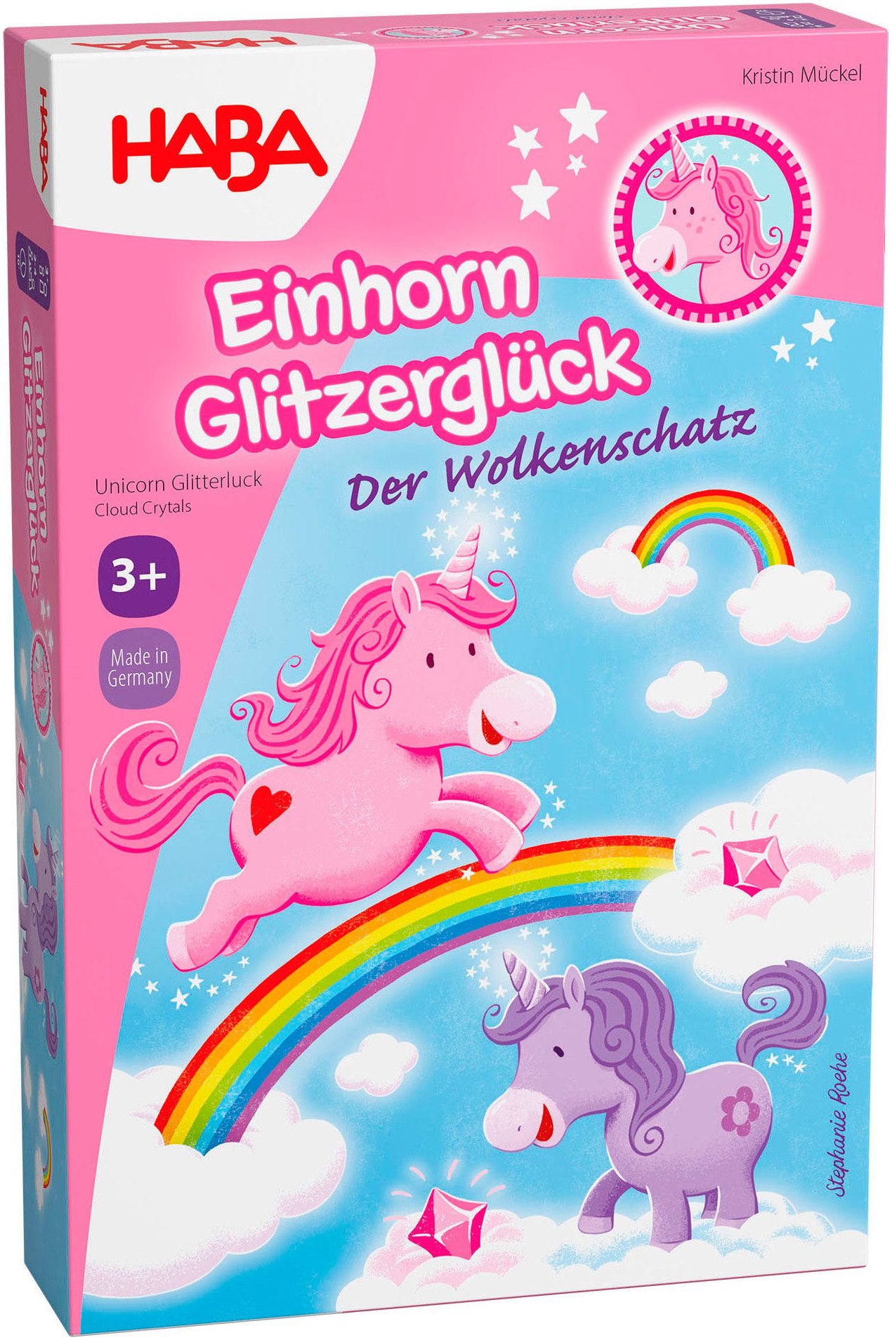 Haba Spiel Einhorn Glitzerglück Wolkenschatz, Kinderspiel, Made in Germany