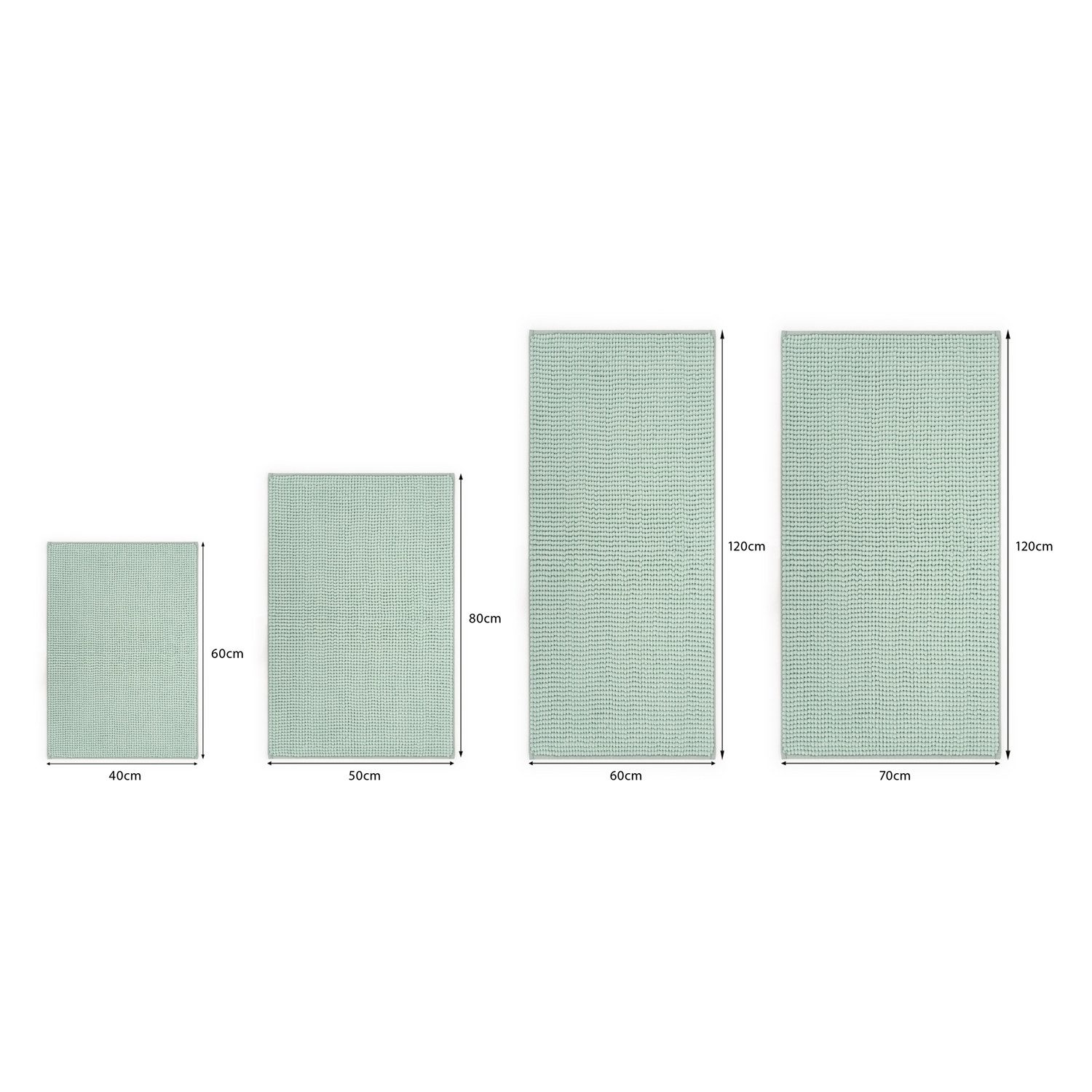 Blumtal Badematte Chenille weicher Badezimmerteppich, strapazierfähig, rutschfest, Polyester, Läufer, 40°C maschinenwaschbar