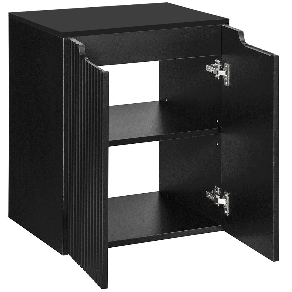 Lomadox Waschbeckenschrank NEWPORT-56-BLACK 50 cm Waschtisch-Unterschrank günstig online kaufen
