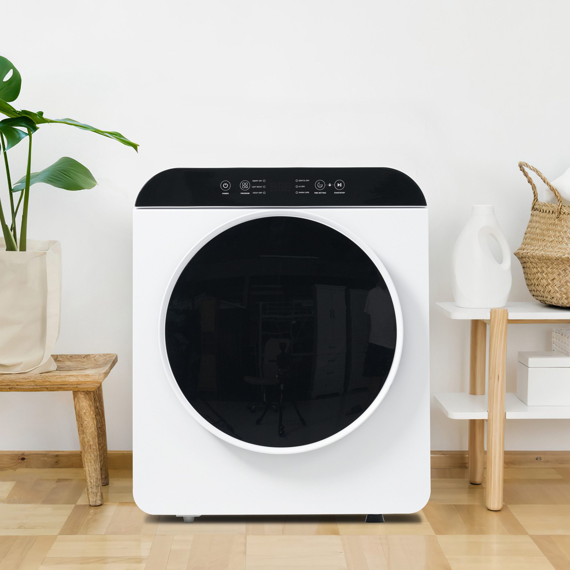 Silonn Ablufttrockner Wäschetrockner 3 kg Kapazität, UV-Sterilisation, wandmontierbar 6 Programme, Hochtemperatur-Sterilisation, Kindersicherung, tatsächlich Kapazität bis 4,5 kg